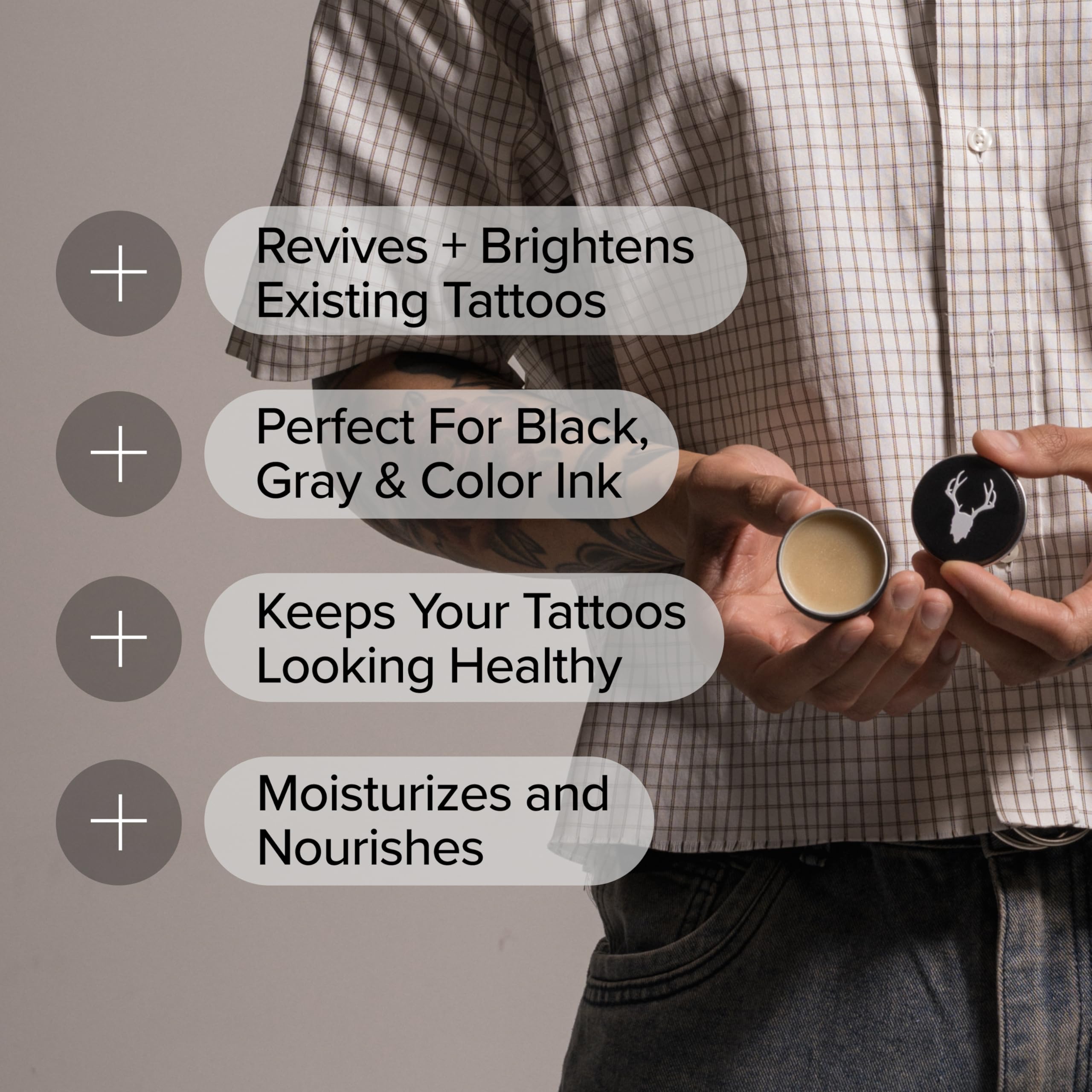 Mad Rabbit Tangerine & Vanilla Balm Salve - Tattoo Balm & Aftercare Cream, Color Enhancement that Revives Old Tattoos, Hydrates New Tattoos