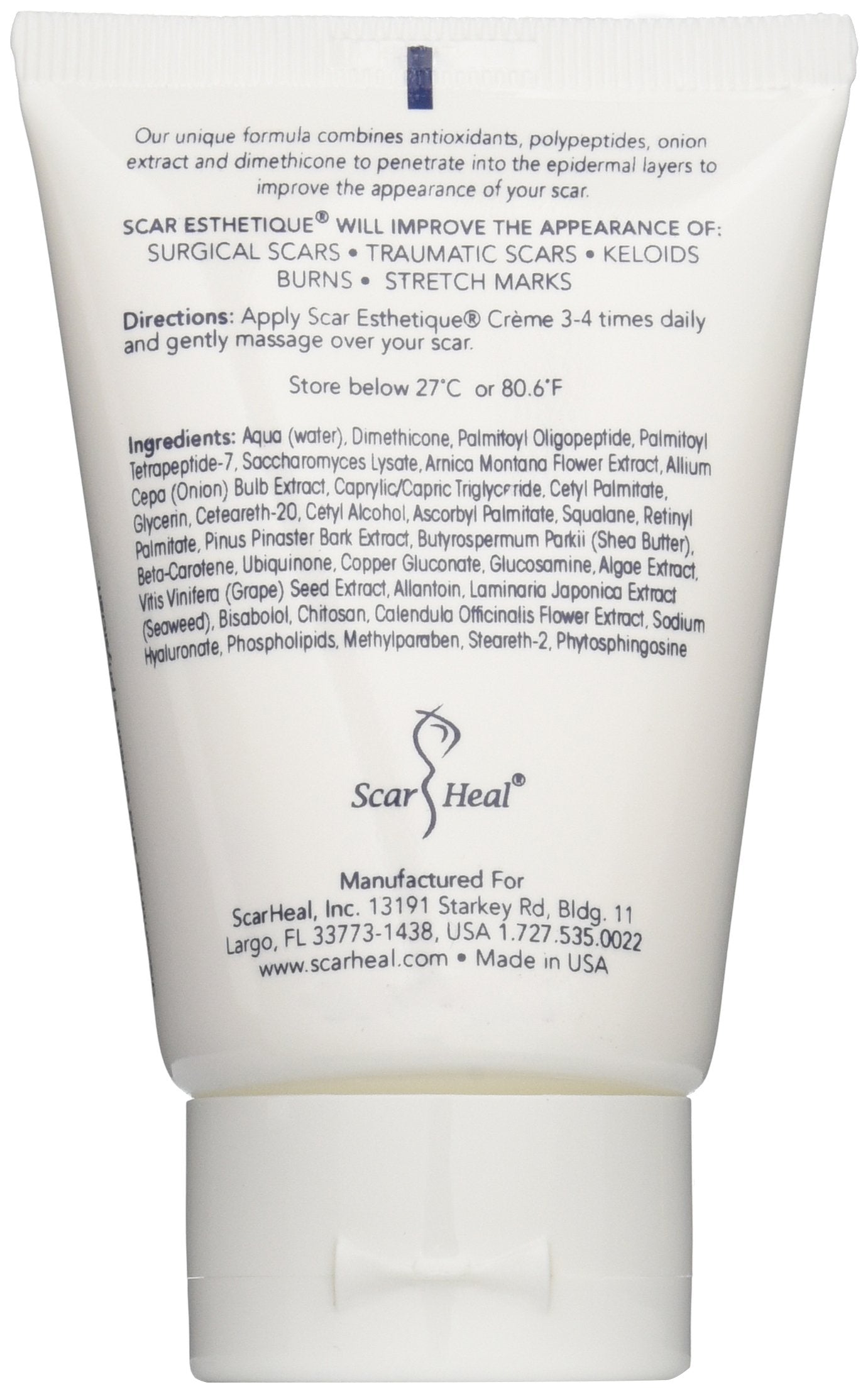 Scar Esthetique Scar Crème with Polypeptides and 10 Anti-Oxidants, 2-Ounces