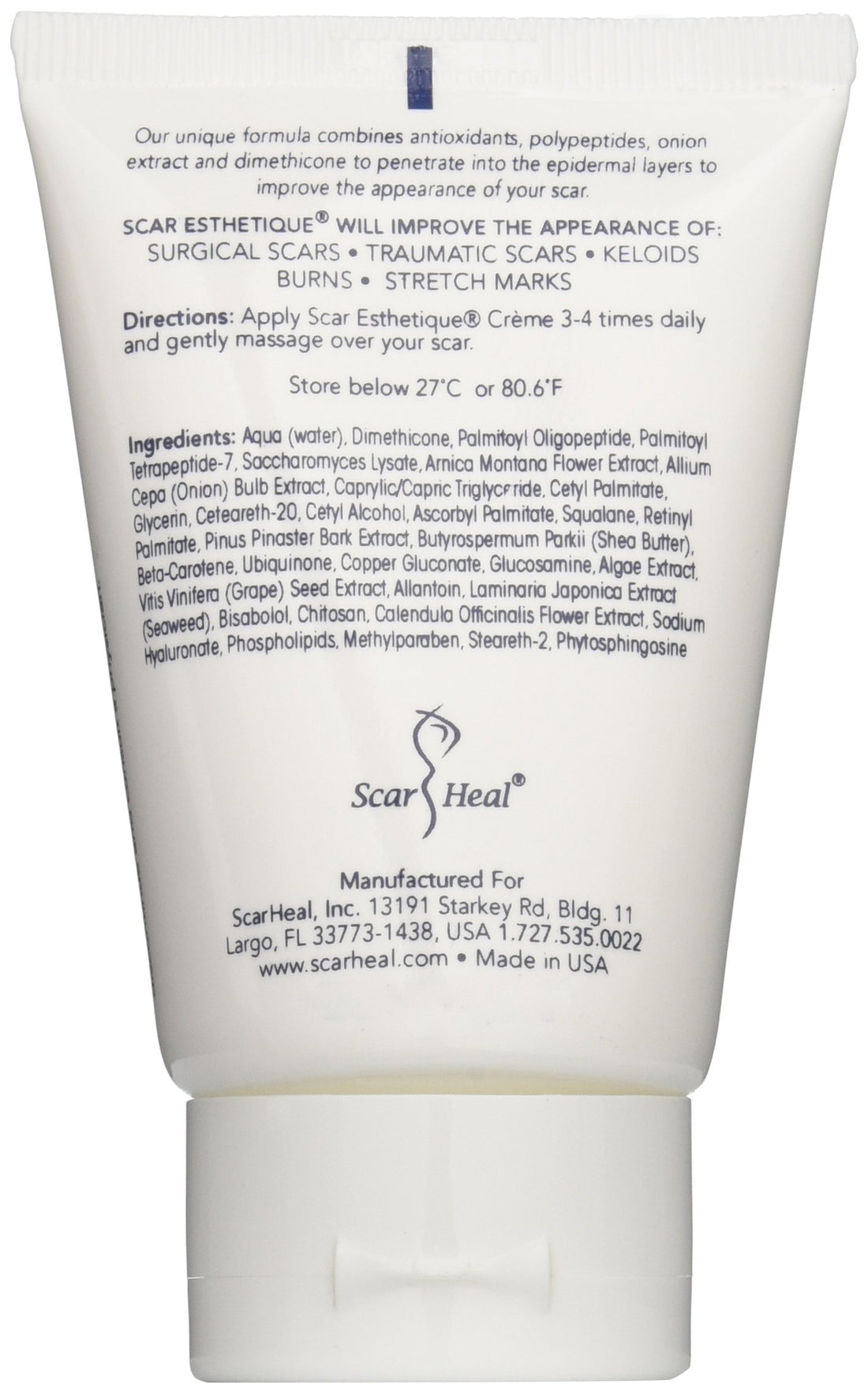 Scar Esthetique Scar Crème with Polypeptides and 10 Anti-Oxidants, 2-Ounces