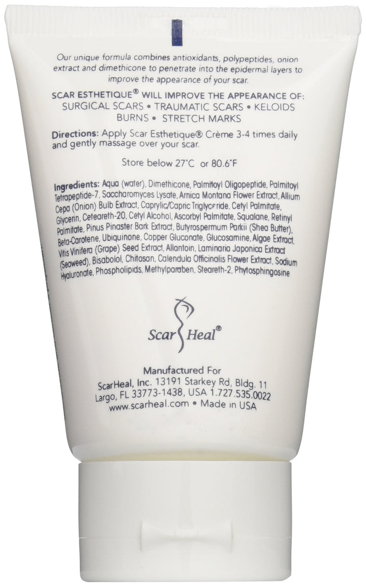 Scar Esthetique Scar Crème with Polypeptides and 10 Anti-Oxidants, 2-Ounces