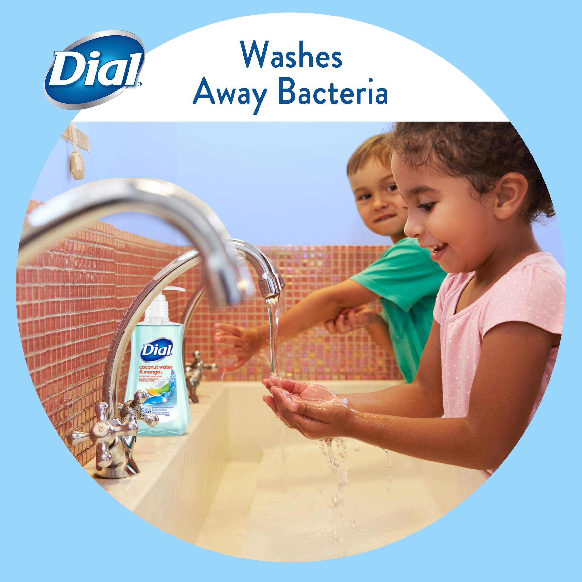 Dial Liquid Hand Soap, Coconut Water & Mango, 7.5oz, 12 count