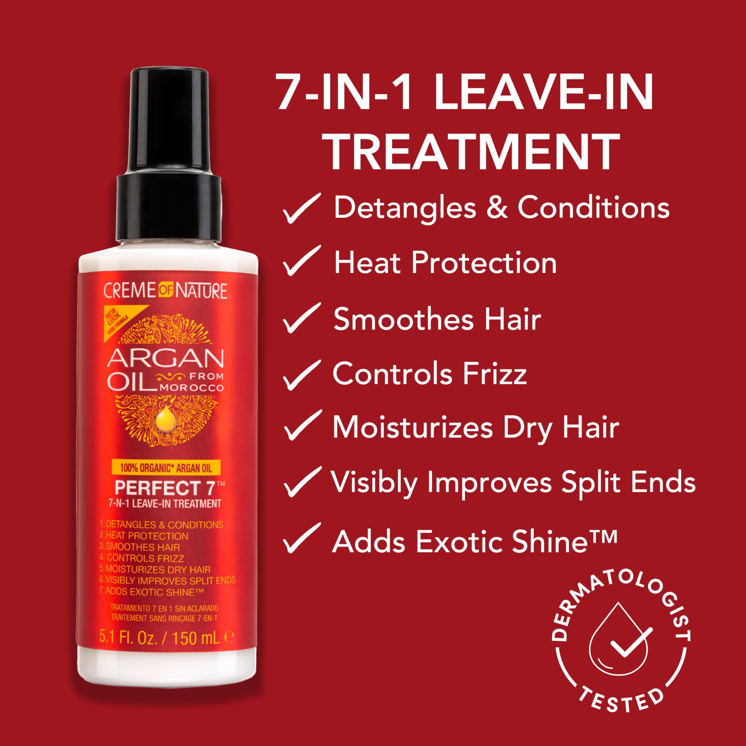 Creme of Nature Argan Oil Perfect 7-in-1 Leave-in Treatment, 4.23 Ounce