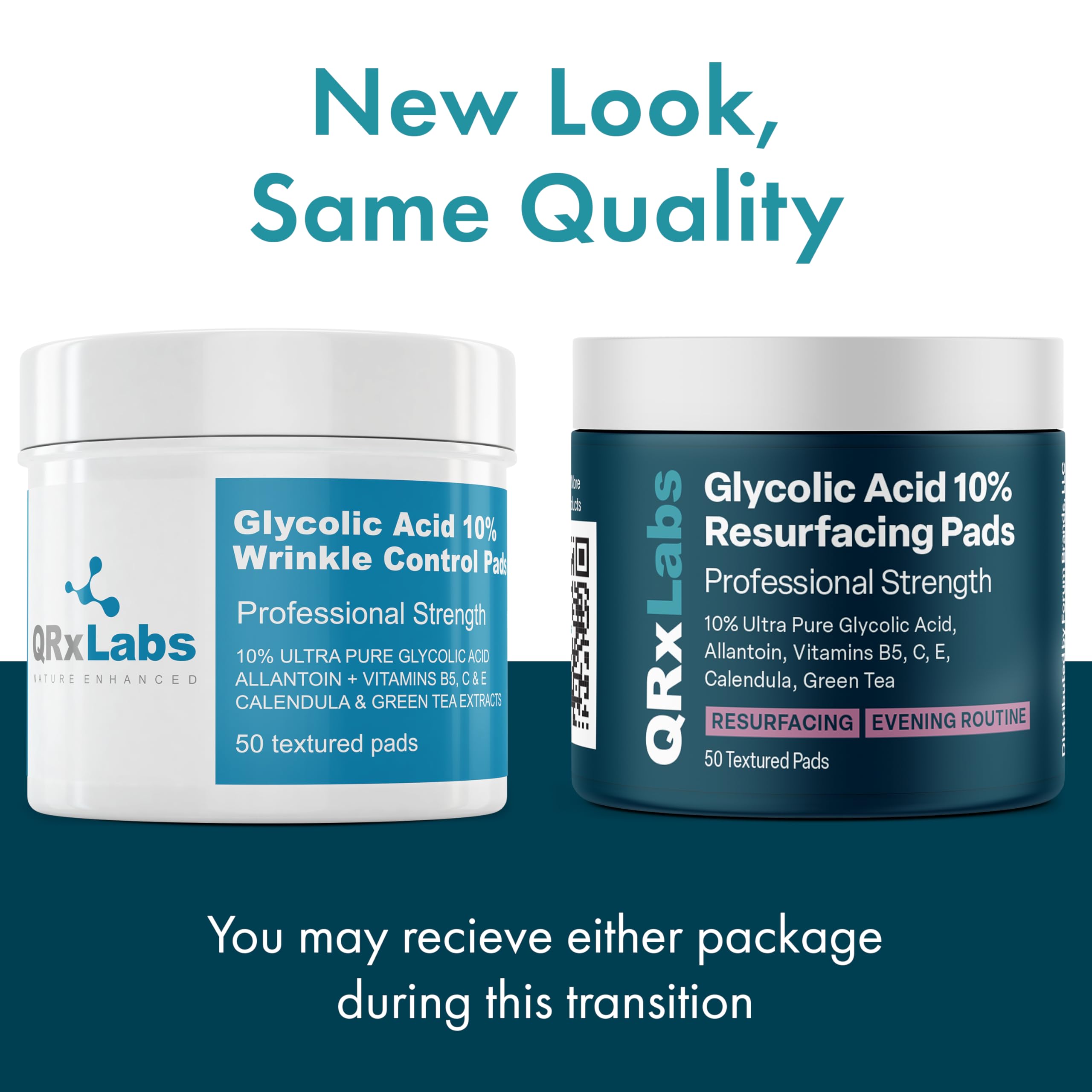 Glycolic Acid 10% Wrinkle Control Pads with 10% Ultra Pure Glycolic Acid, Allantoin, Vitamins B5, C &.