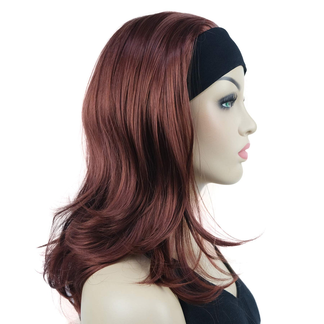 Lydell Long Straight Wave Headband Synthetic Wigs (131 Burgundy Red)