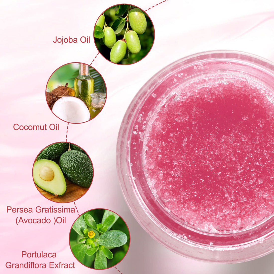 Lip Scrubs Exfoliator & Moisturizer, Lip Repair for Lush Soft Lips, Lip Moisturizer for Chapped Dry and Flaky Lips Treatment (Peach)