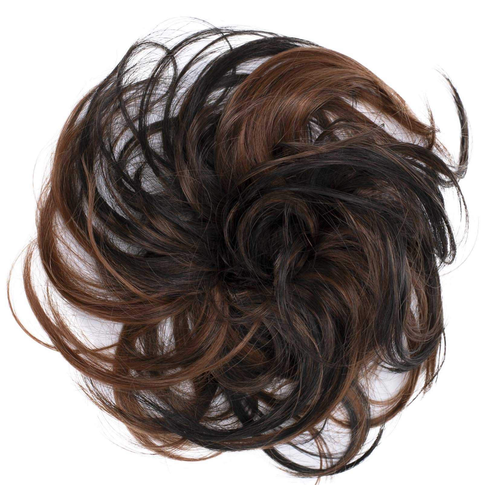 brown mix 4H30A : PRETTYSHOP Scrunchie Bun Up Do Hair piece Hair Ribbon Ponytail Extensions Wavy Curly or Messy Various Colors (brown mix 4H30A)