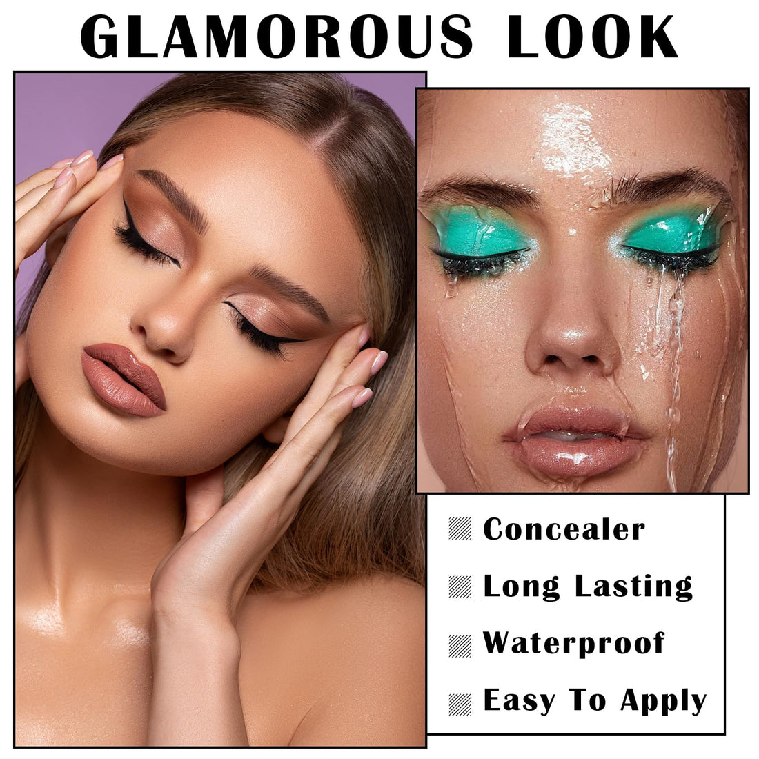 AIUEO 2PCS Black Eyeliner Waterproof Eyeliner Pencil Multifunctional Gel Eyeliner Pencils Lip Liner Long Lasting Eyeliner,lapiz de ojos a prueba de agua-01 Black