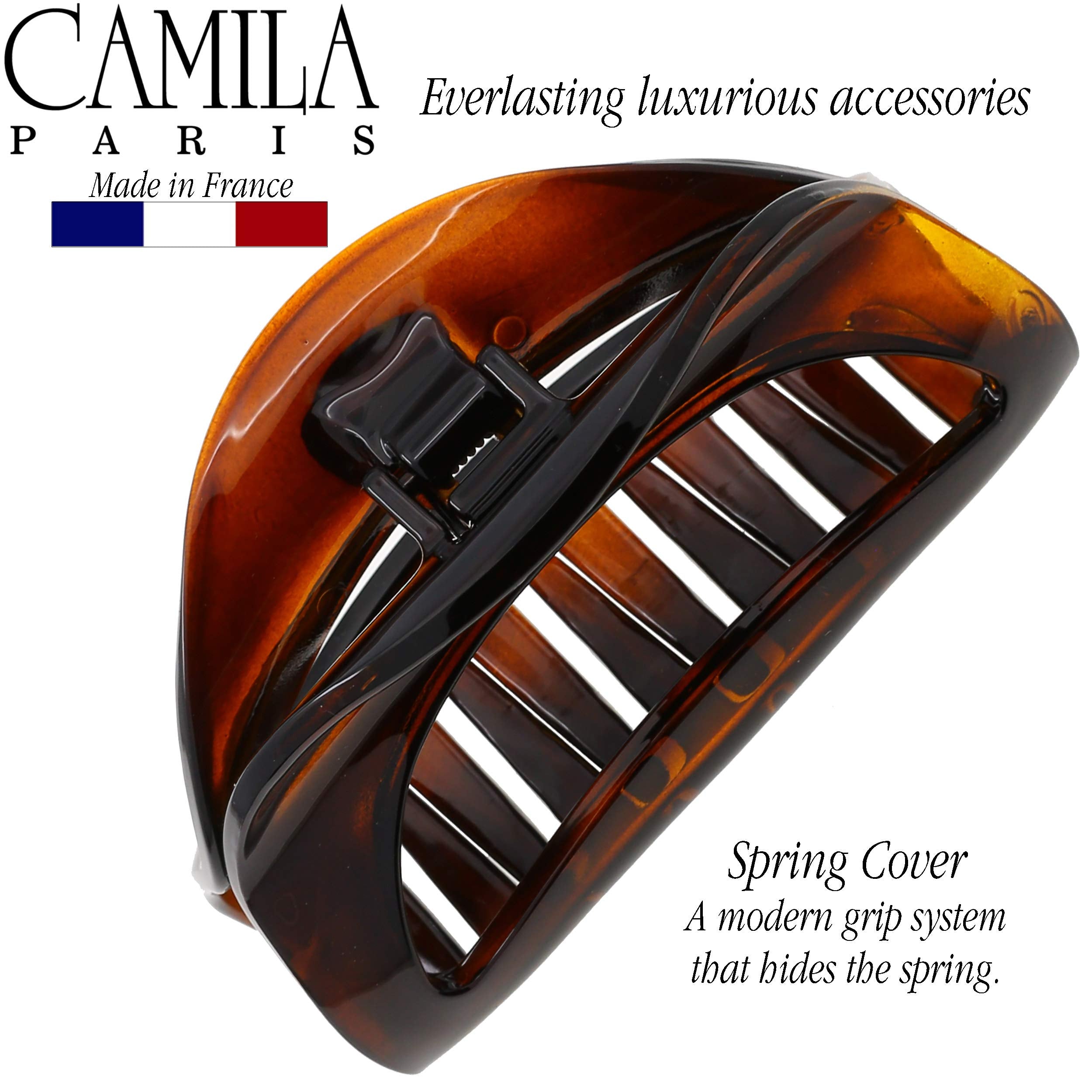 Camila Paris CP1561 French woman Hair Accessories (3 1/2) Hair Claw Clips. Strong and Durable Hair Ornaments. Made in France