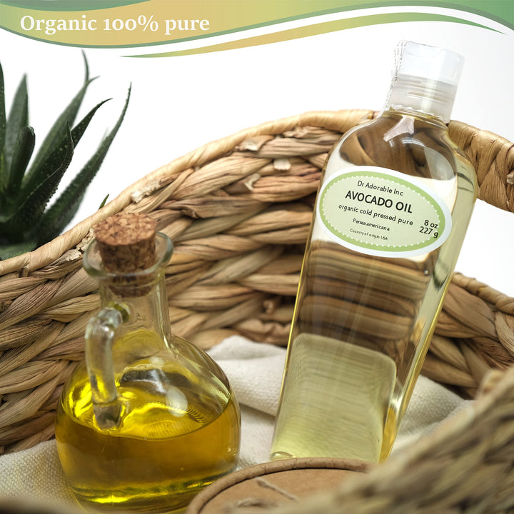 Dr Adorable - 8 oz - Avocado Oil - 100% Pure Natural Organic Cold Pressed