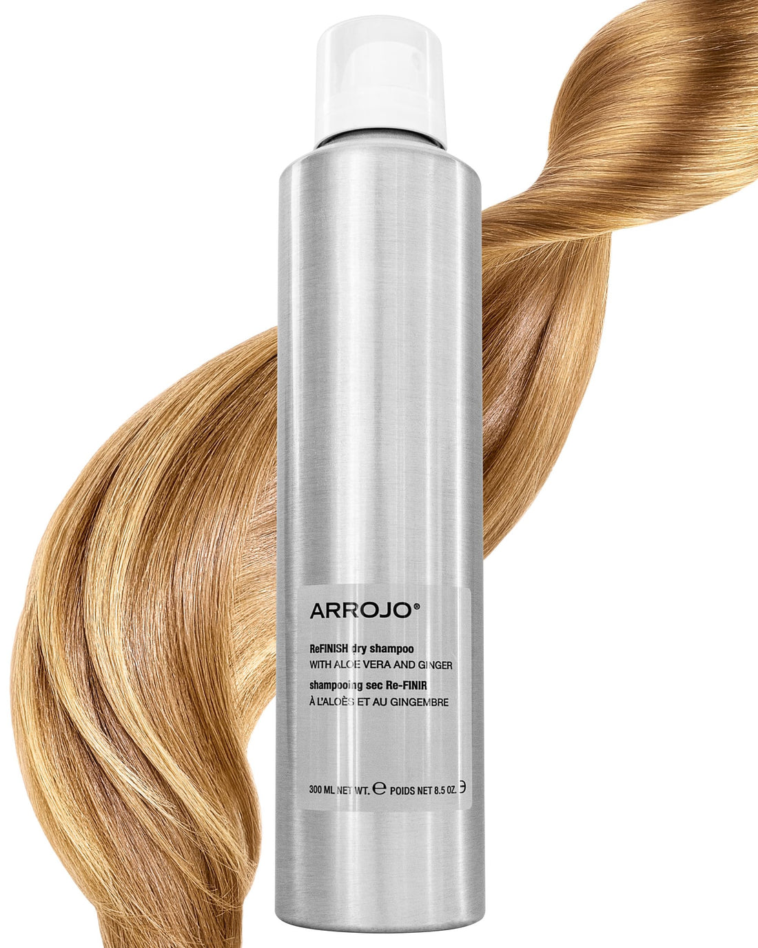 ARROJO ReFINISH Volumizing Dry Shampoo for Women & Men - Revitalizing Large Dry Shampoo Spray w/Invisible Finish â€“ Women & Mens Dry Shampoo for All Hair Types , 8.5 Fl Oz (Pack of 1)
