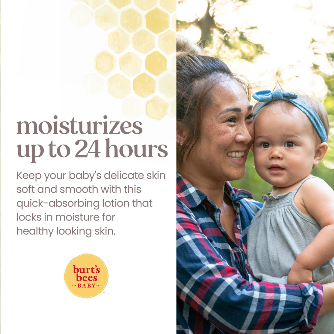Burt's Bees Baby Ultra Gentle Lotion with Aloe for Sensitive Skin, Pediatrician Tested, 99% Natural Origin Baby Care, 6 Oz