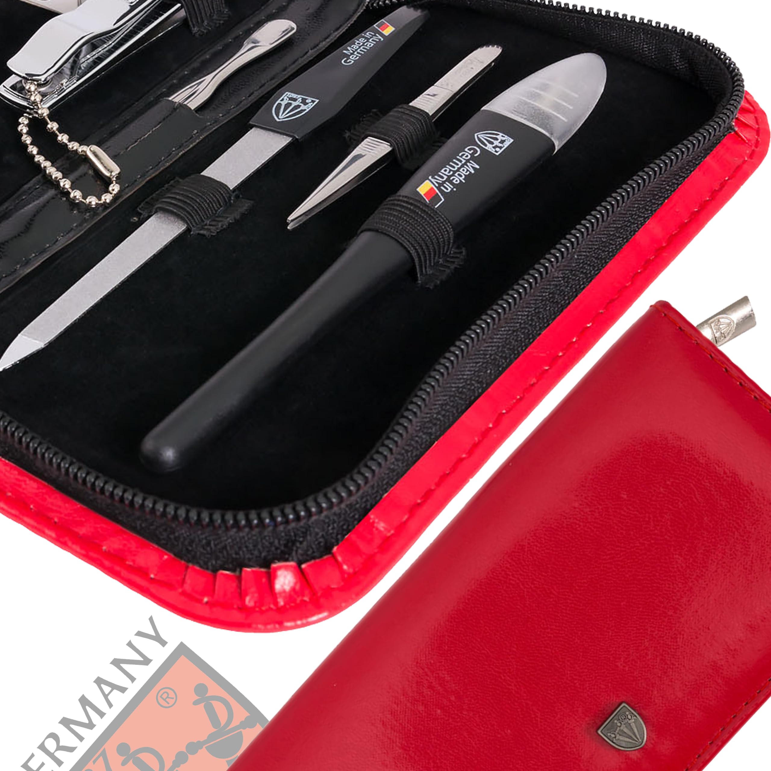 Three Swords Exclusive 9 Piece Manicure Pedicure Grooming Nail Care Set / Kit / Case Basic Standard Quality (935212)