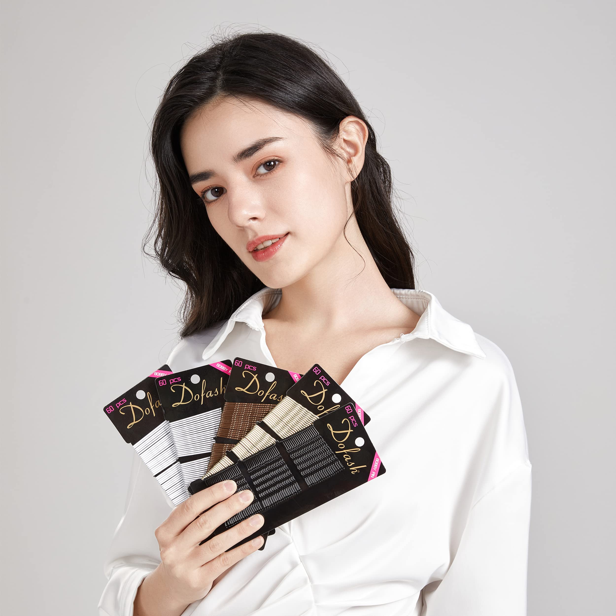 Dofash 5cm/2in Metal Bobby Pins Black Hair Clips grips for Decoration 60pcs (Black)