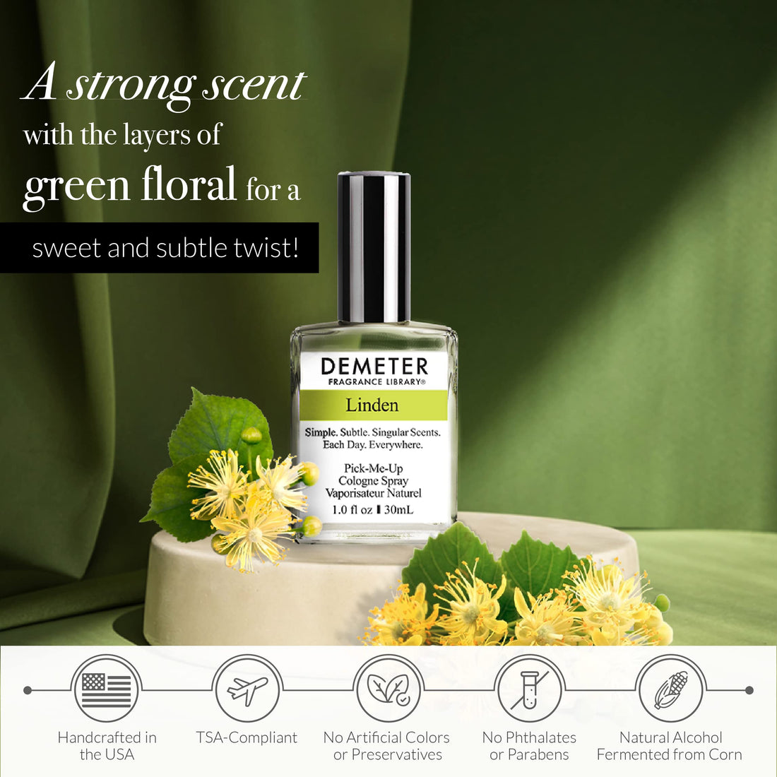 Demeter Cologne Spray, Linden, 1 oz.