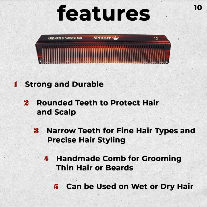 Speert Hand-made tortoise comb #10
