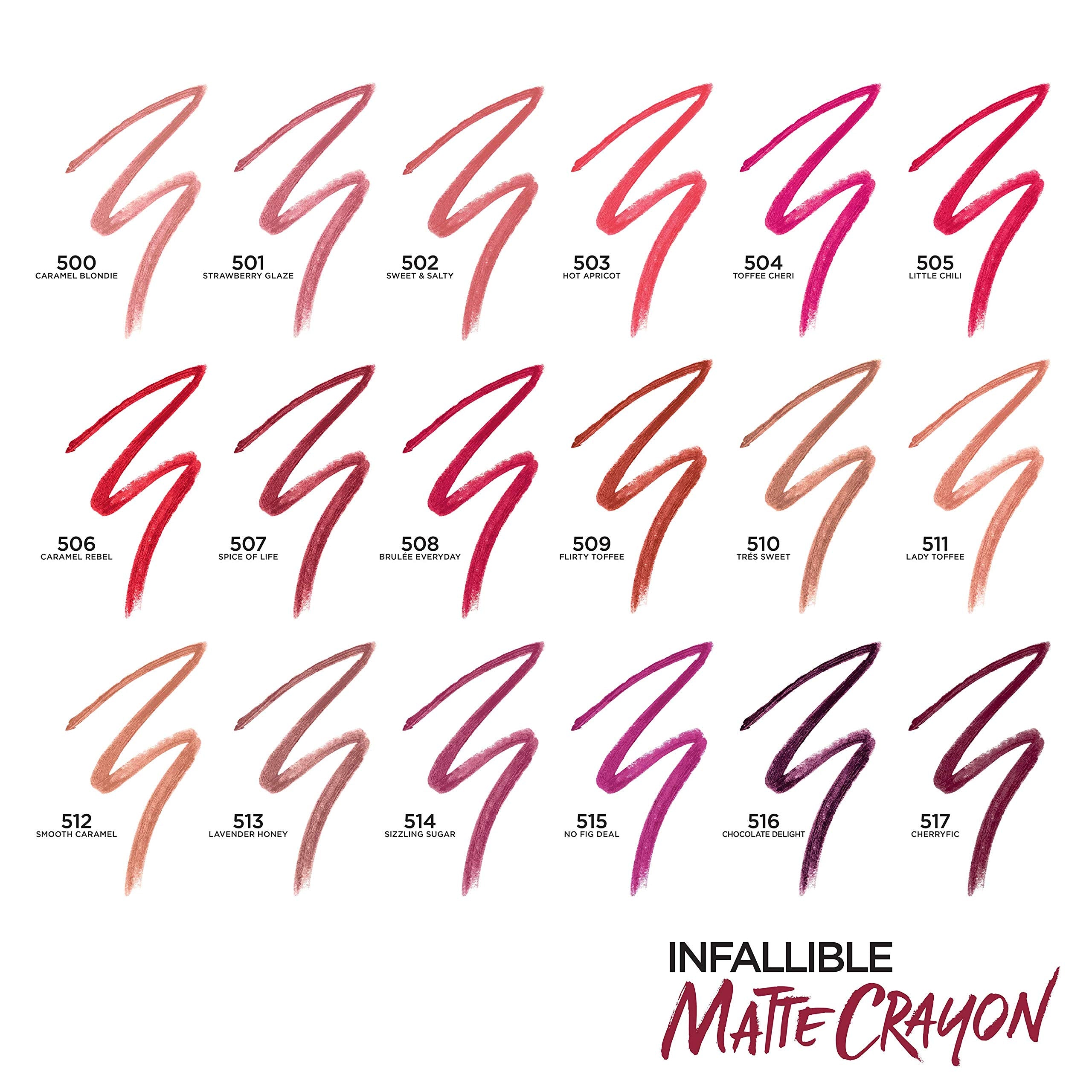 L’Oréal Paris Infallible Matte Lip Crayon, Lady Toffee (Packaging May Vary)