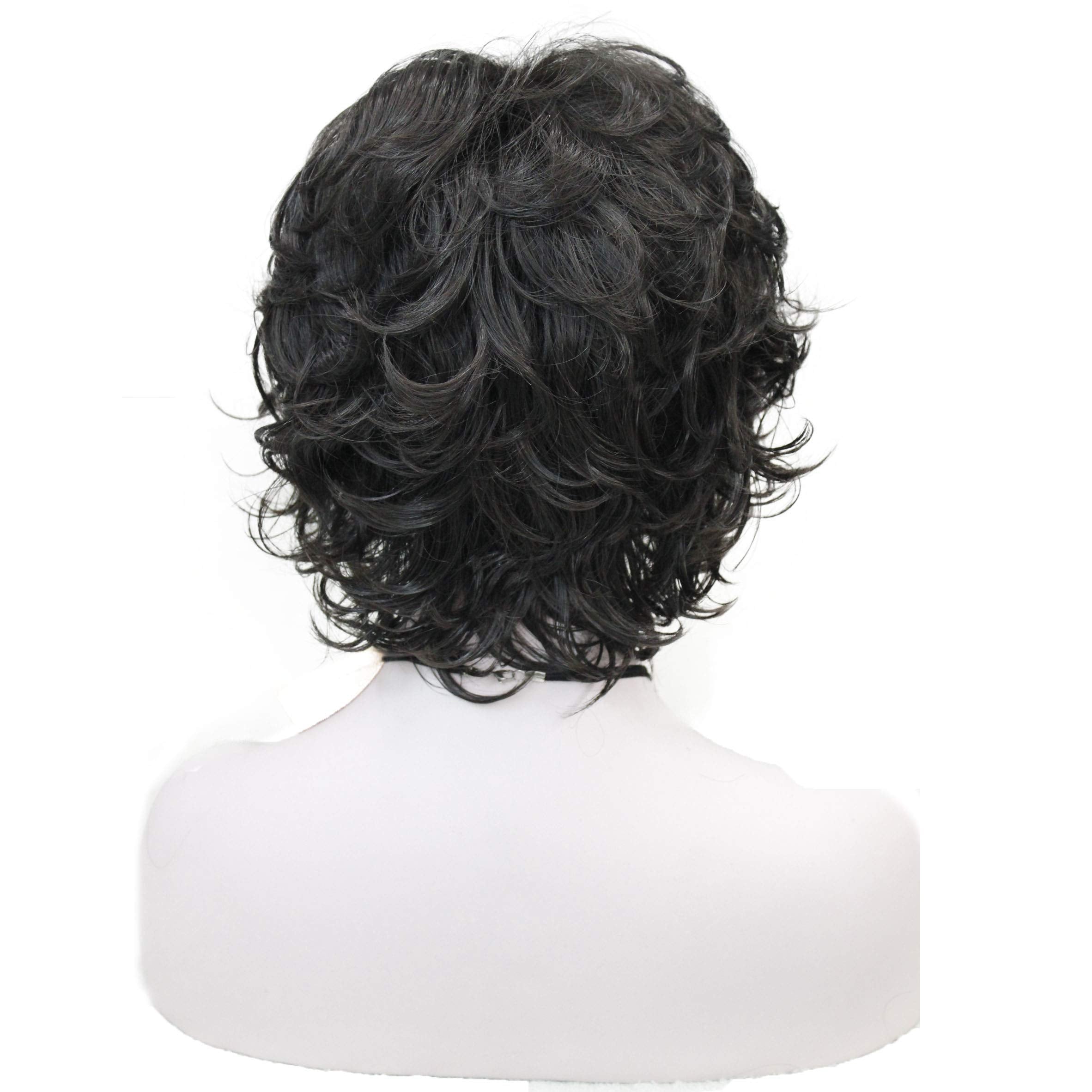 Wigingway #4: Wiginway Ladies Wigs Short Wavy Bob Wigs For Women Synthetic Capless Full Wig 9 Colors
