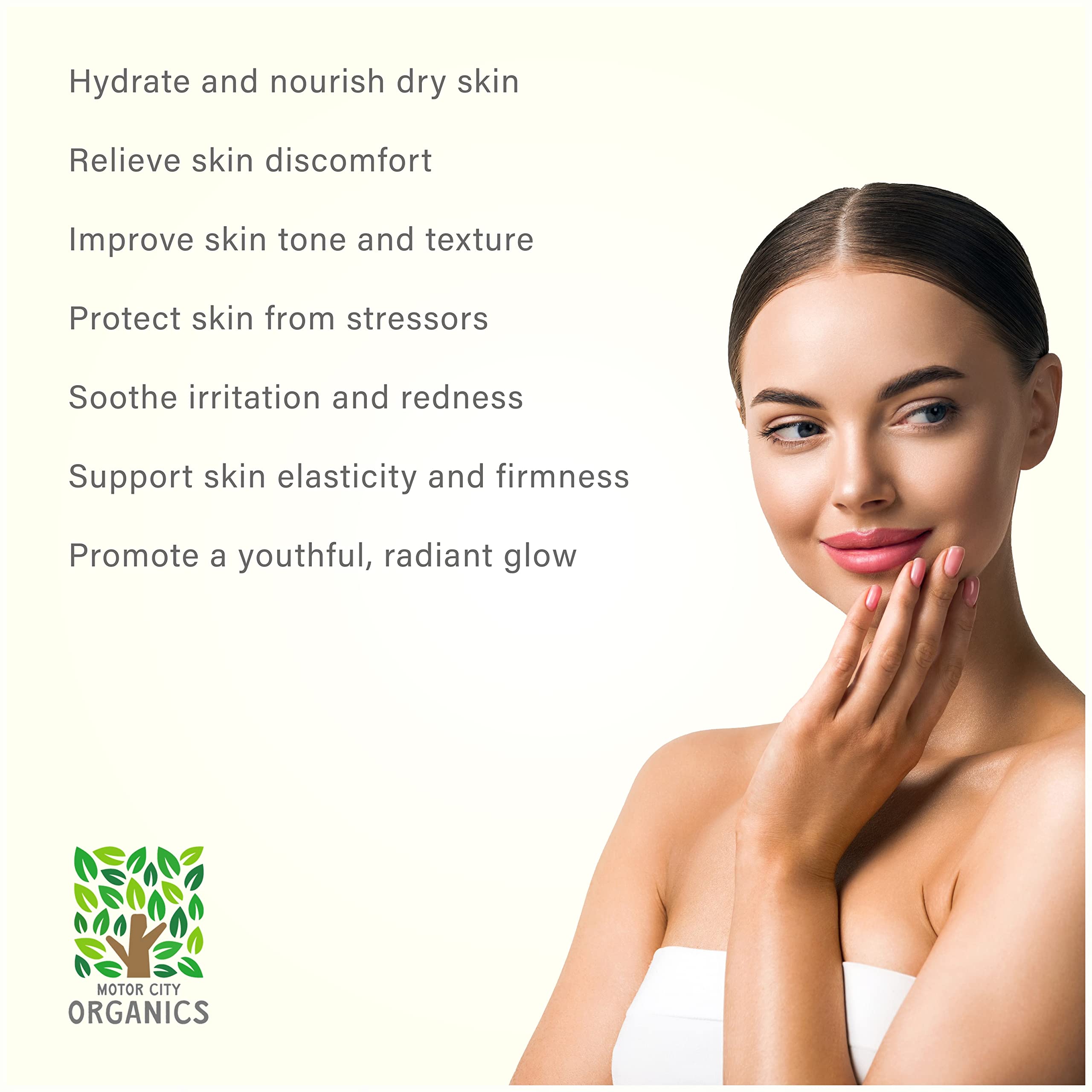 Motor City Organics' Turmeric Lemon Body Lotion – Hydrating & Firming Moisturizer. Fast-Absorbing, Non-Greasy & Clean Scent. Made with Turmeric, Vitamin C & Hyaluronic Acid – 10.15 Oz Bottle