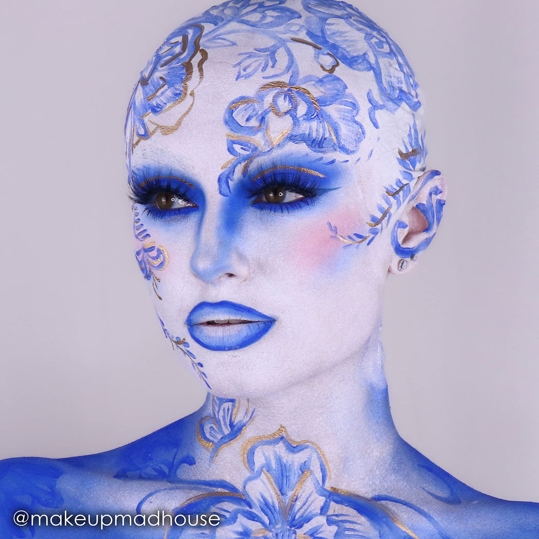 Mehron Makeup StarBlend Cake Makeup BLUE - 2oz