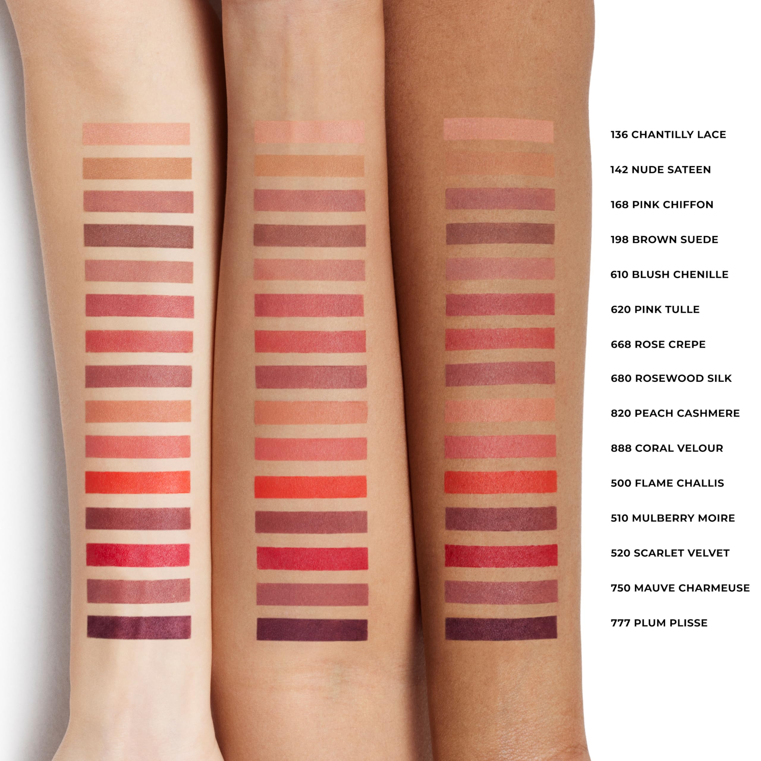 Laura Mercier Caviar Smoothing Matte Lipstick, 16HR Hydration, Long Lasting, High Impact Color, Smudge- & Transfer-Proof, With Hyaluronic Acid + Vitamin E, 136 Chantilly Lace - Pale muted peach beige