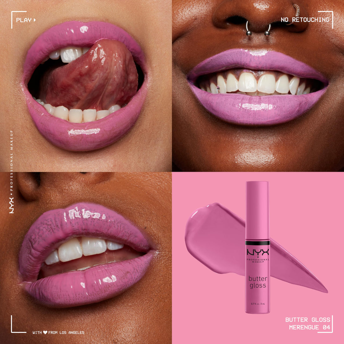 Nyx Professional Makeup Butter Lip Gloss, Merengue, 8ml