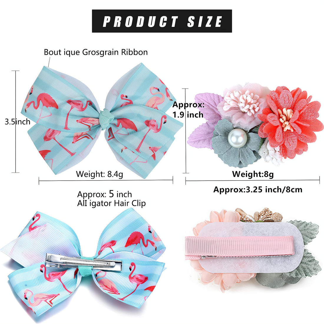 Fsmiling Hair Bows for Girls Alligator Clips Flower Girls Bows Grosgrain Ribbon Bows Hair Accessories for Girls