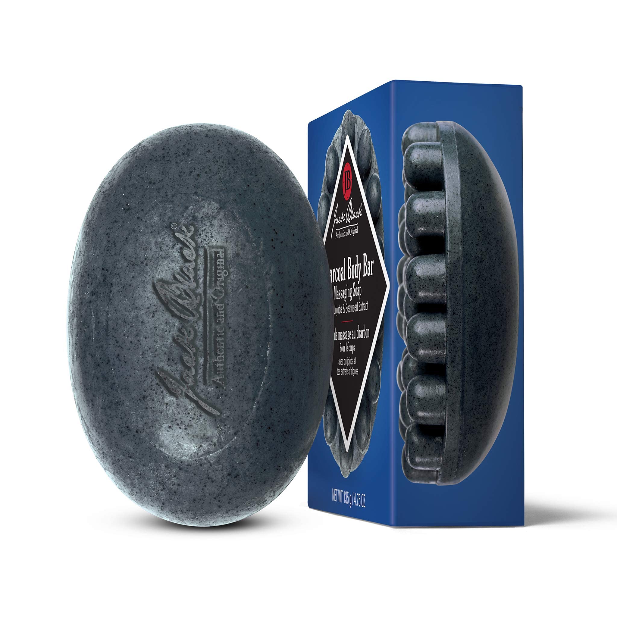 Jack Black Charcoal Body Bar Massaging Soap, 4.75 oz.