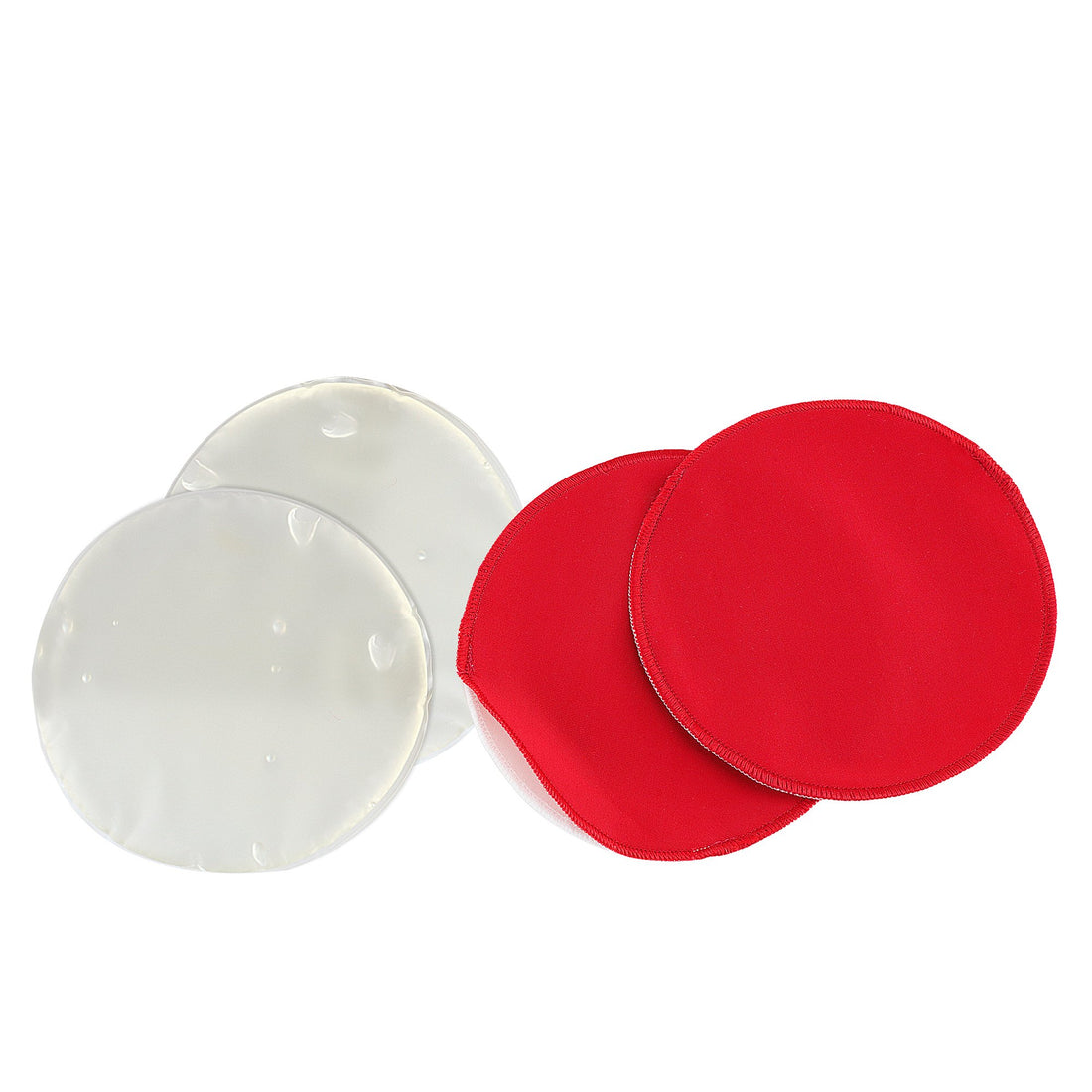 TendHer Reusable Soothing Breastfeeding Gel Pads with Absorbent Covers, Hot or Cold Packs for Nursing Pain Relief from Sore Nipples, Engorgement and Clogged Ducts, Pack of 2 Gel Packs and Sleeves