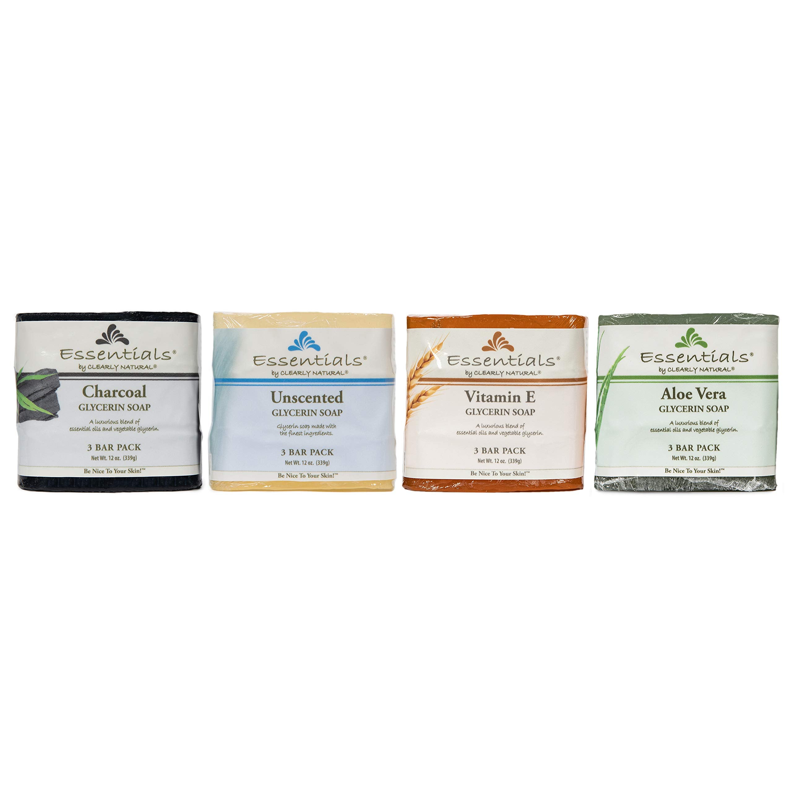 Clearly Natural Glycerine Bar Soap, Unscented, 3 Count, 4 oz each by Clearly Natural