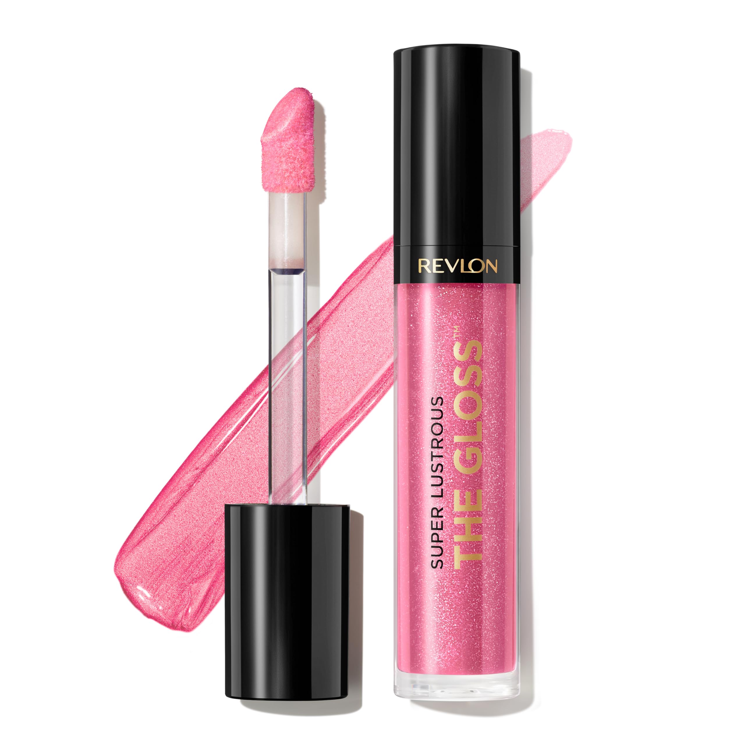 Revlon Super Lustrous Lip Gloss, Non-Sticky, Hydrating, High Shine Finish, 210 Pinkissimo, 0.13 oz