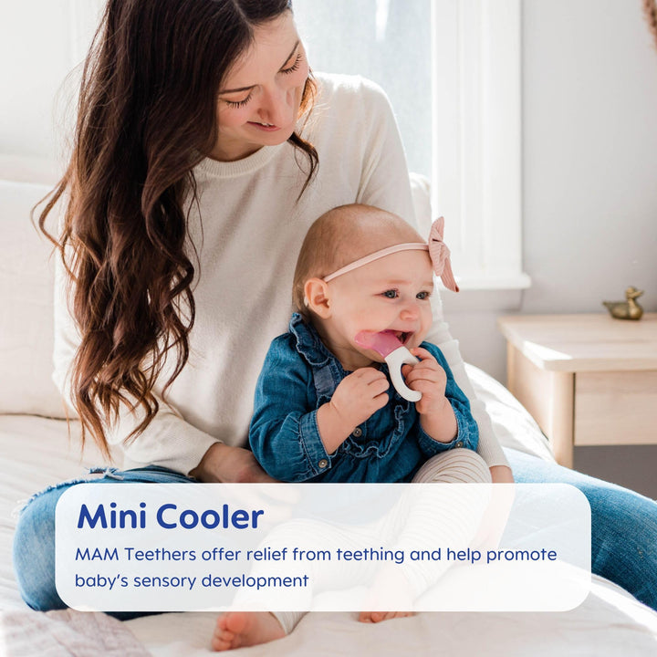 Mini Cooler Teether with Clip, Girl, 2+ Months, 1-Count