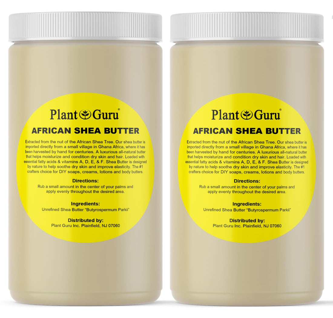 Raw African Shea Butter 32 oz. (2 Pack) Bulk 100% Pure Natural Unrefined IVORY - Ideal Moisturizer For Dry Skin, Body, Face And Hair Growth. Great For DIY Soap and Lip balm Making.