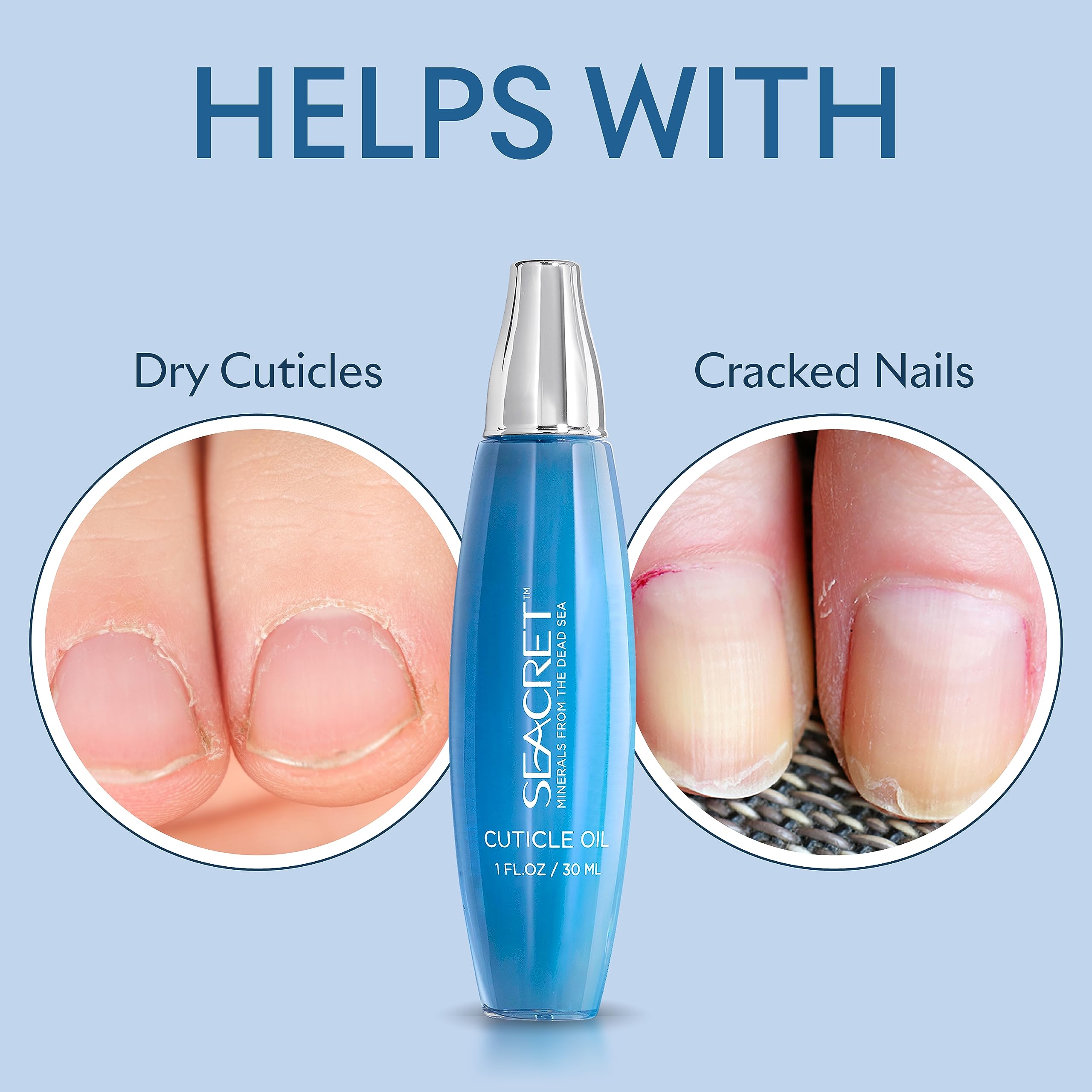 SEACRET Minerals From The Dead Sea, Cuticle Oil,1 FL.OZ.