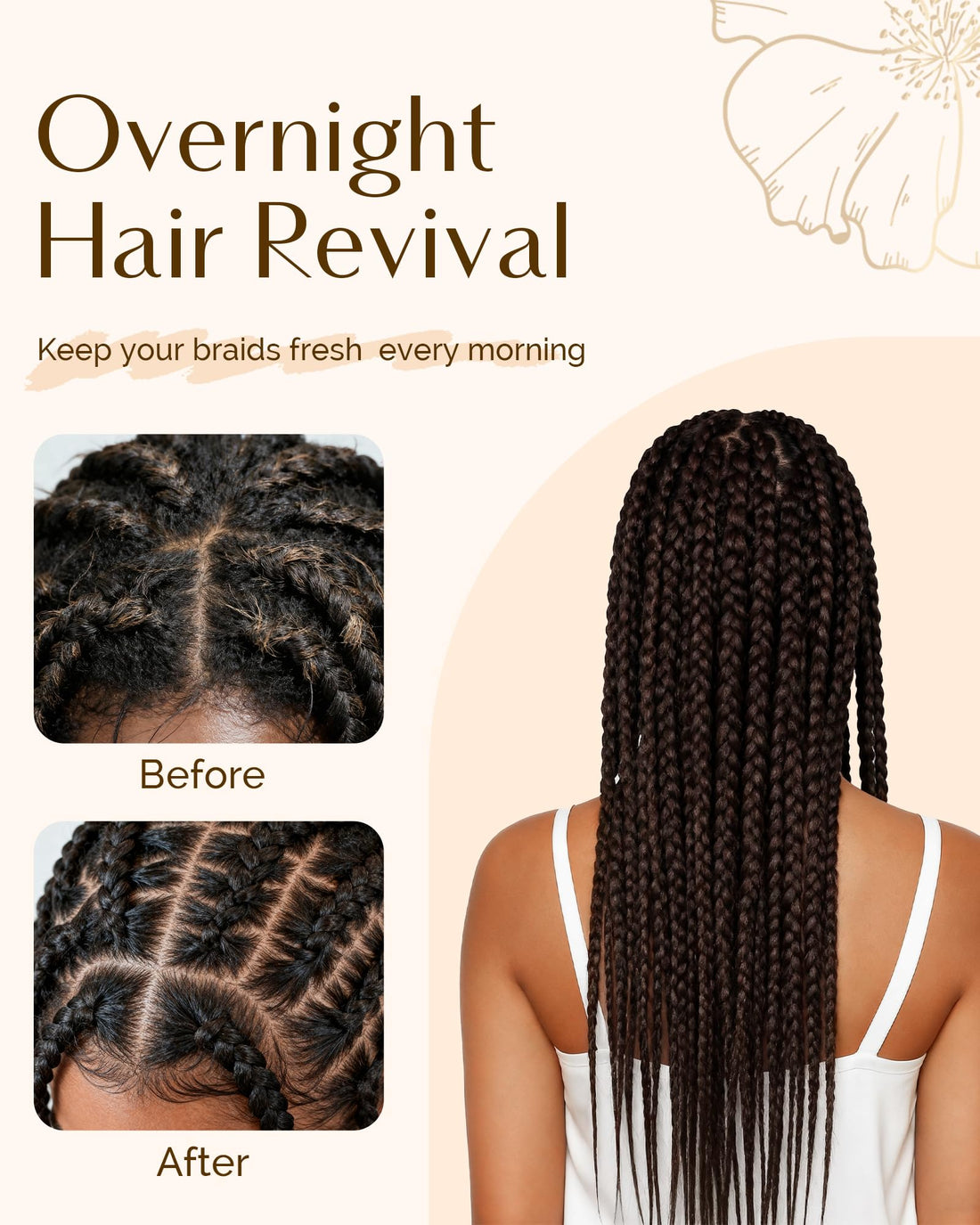 YANIBEST Silk Bonnet for Sleeping Women Satin Lined Braid Bonnet with Breathable Tie Band for Curly Hair Purple