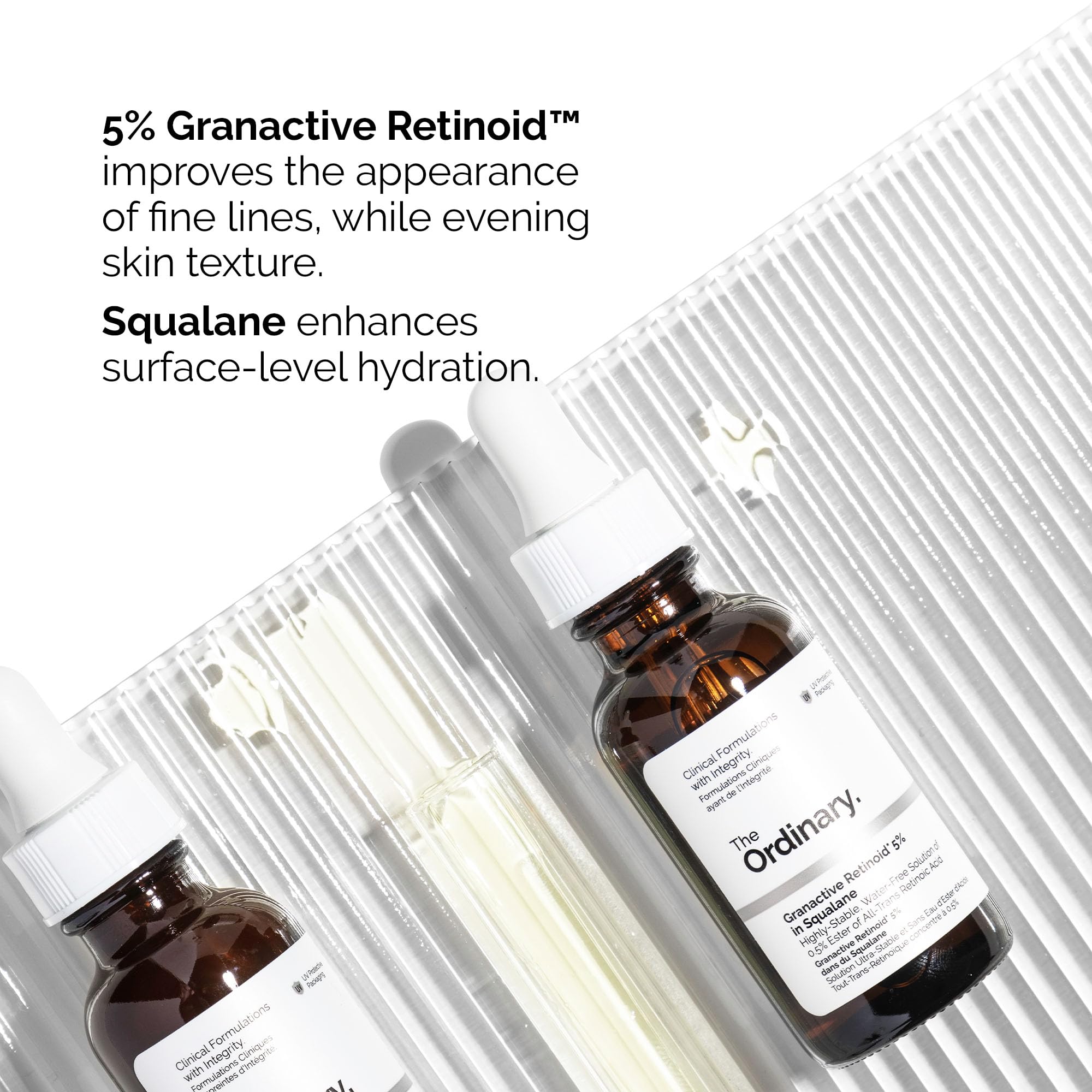The Ordinary Granactive Retinoid 5% in Squalane, Advanced Anti-Aging Retinoid with Hydration Support for Dry and Mature Skin, 1 Fl Oz