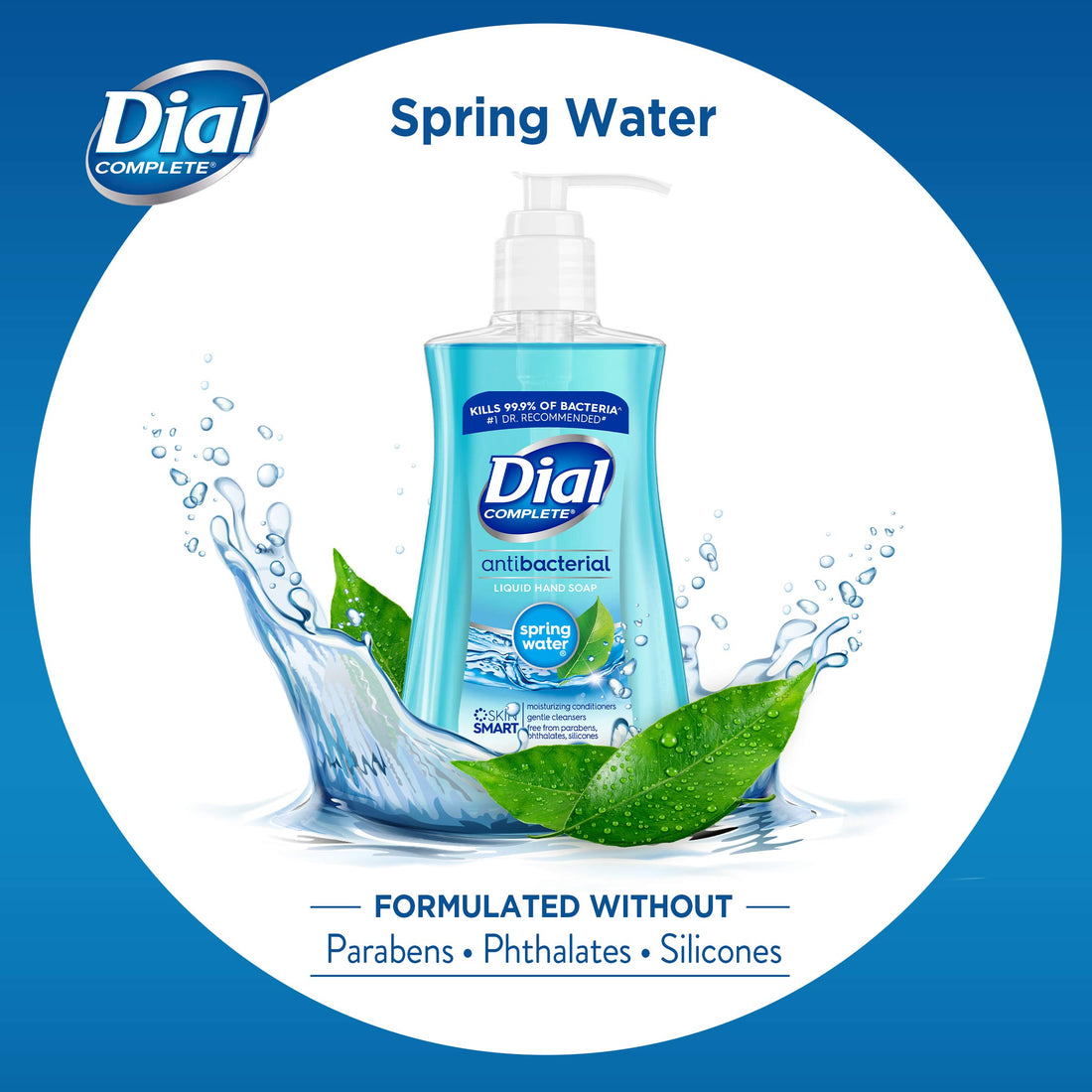 Dial Antibacterial Liquid Hand Soap with Moisturizer, Spring Water, 7.5 Ounce by Dial