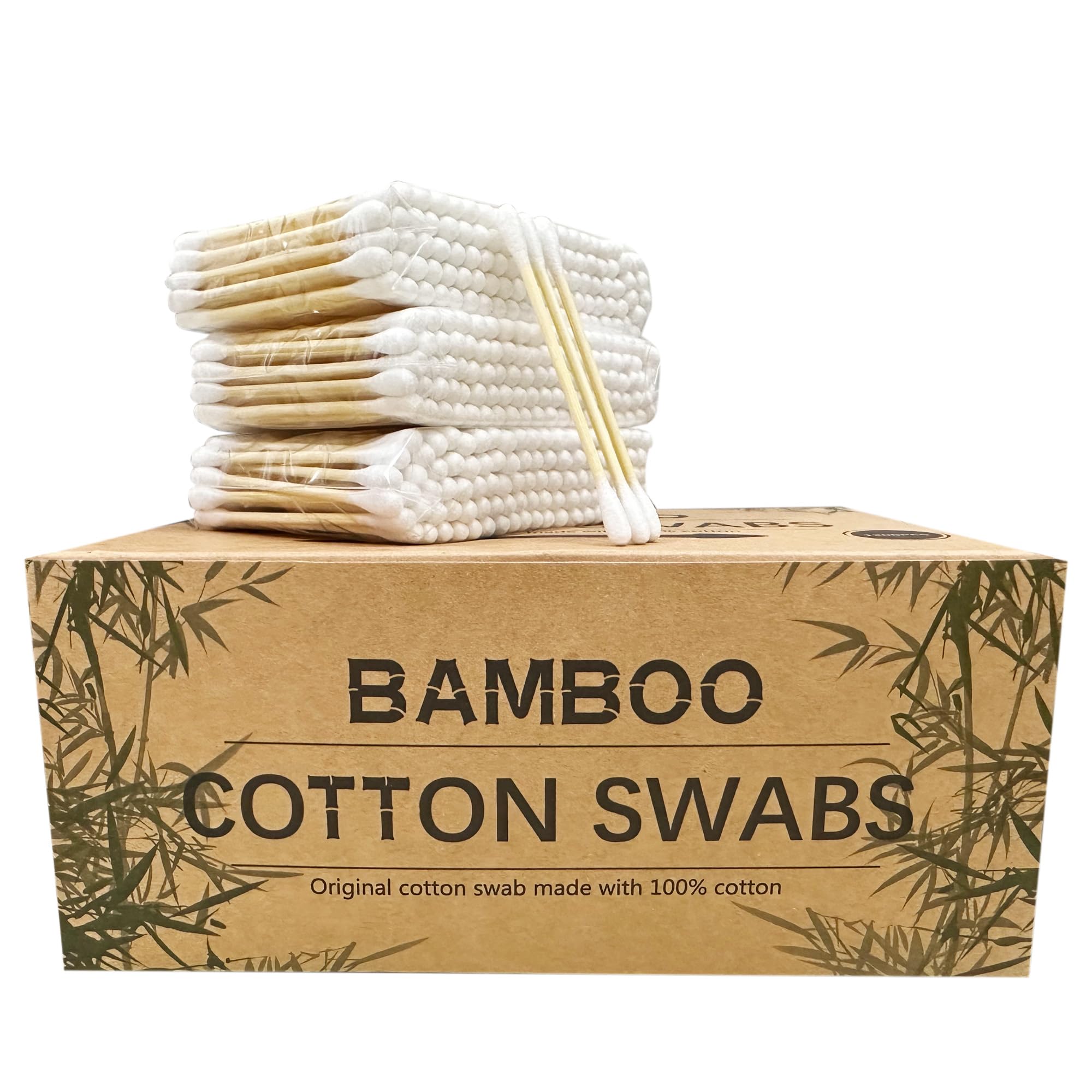 Wooden Cotton Swabs 1200 ct | Bamboo Cotton Swabs Double Tipped | Biodegradable Cotton Buds