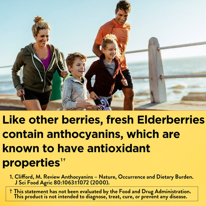 Nature Made Elderberry 400 mg Extract with Vitamin C and Zinc, Dietary Supplement for Immune Support, 60 Capsules, 60 Day Supply