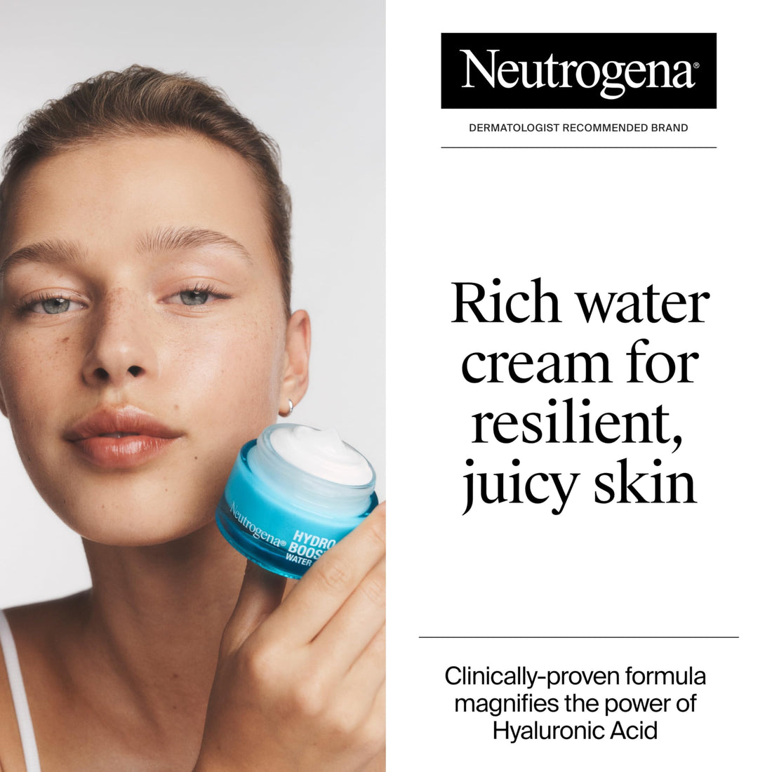 Neutrogena Hydro Boost Skincare Set, Hydro Boost Fragrance Free Water Cream Face Moisturizer, 1.7 fl oz, & Trial Size Hydro Boost Fragrance Free Hydrating Gel Facial Cleanser, 0.5 fl oz