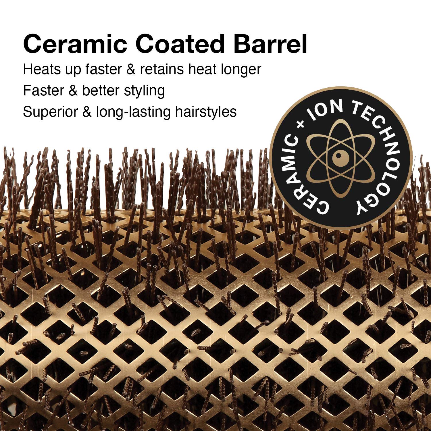 Olivia Garden Nano Thermic Ceramic Ion Brush, 1 1/4 Inch