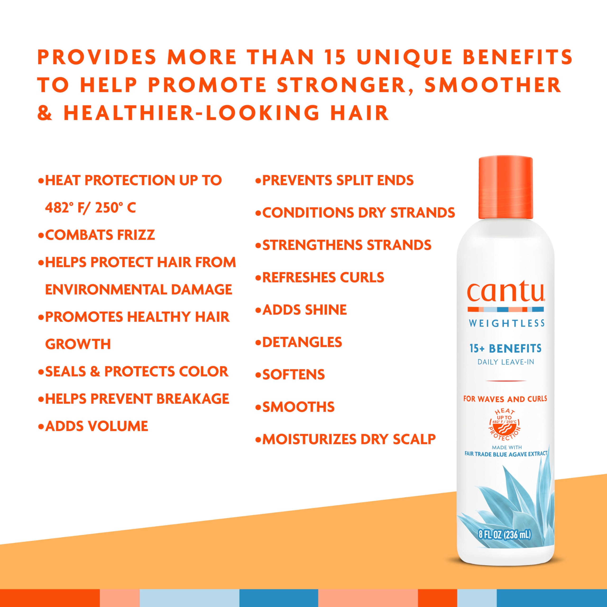 Cantu Weightless Daily Leave-In Cream, 8 fl oz