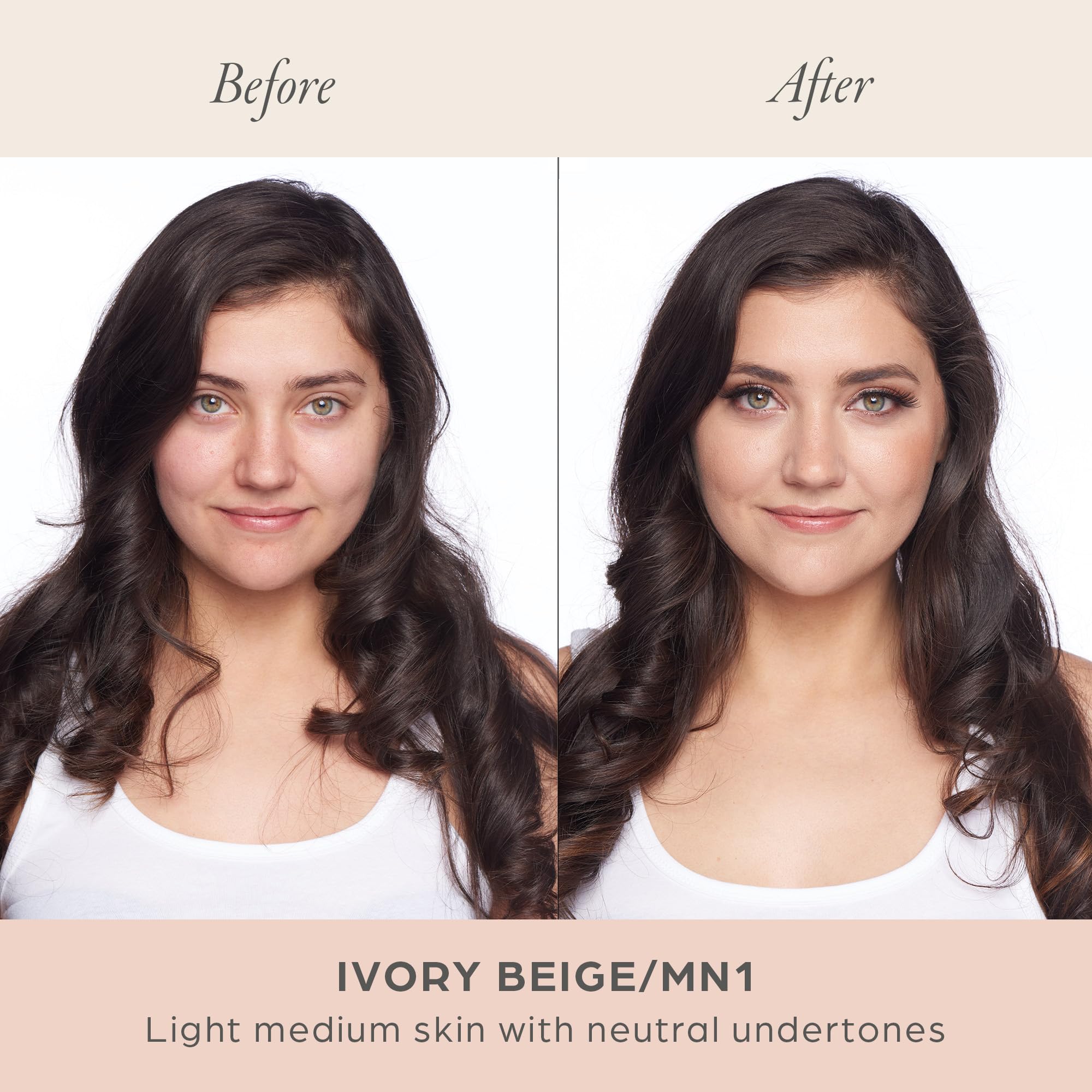 PÜR MINERALS 4-in-1 Love Your Selfie Longwear Foundation & Concealer, Full Coverage Liquid Foundation, Hydrating Formula, Cruelty Free