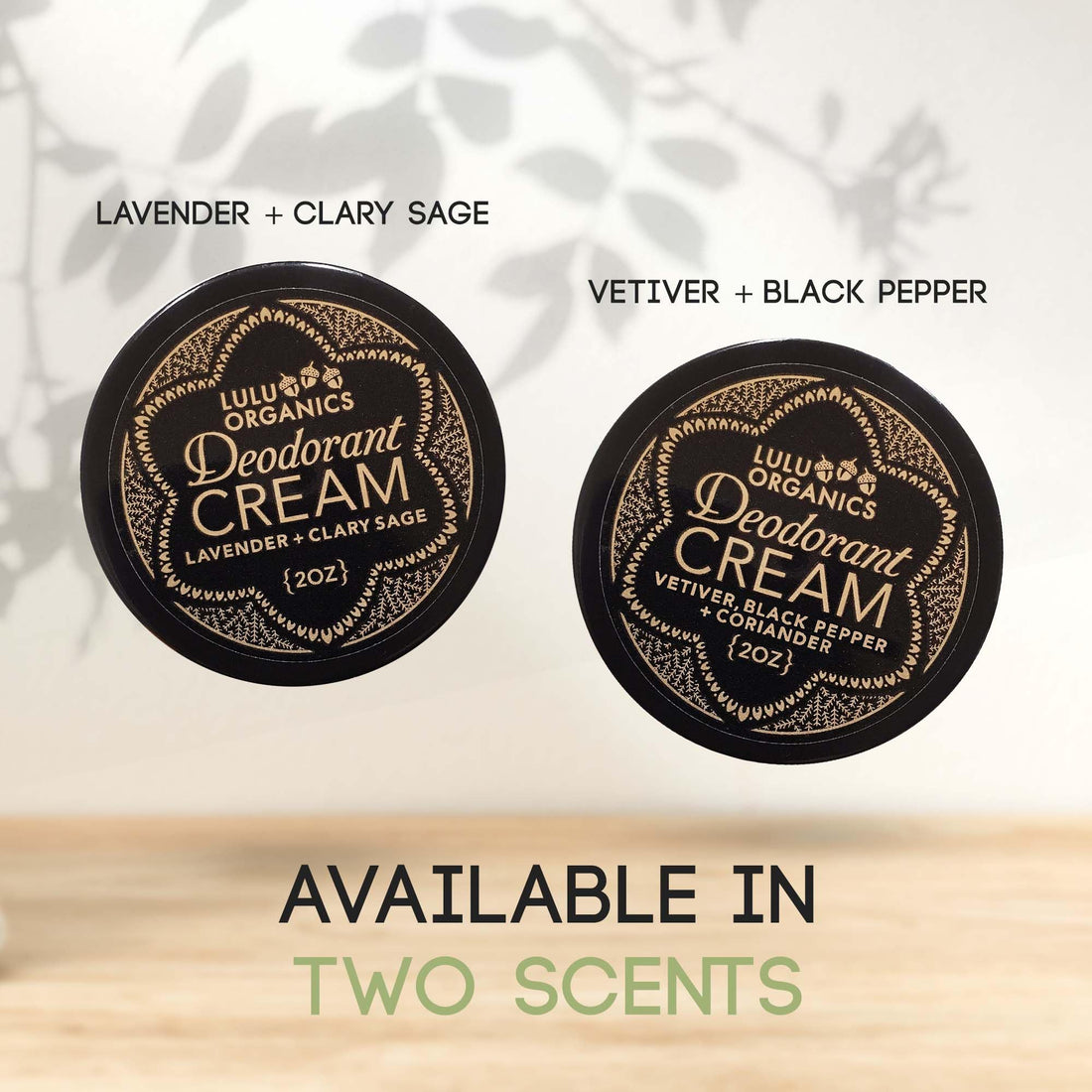 Deodorant Cream Vetiver, Black Pepper & Coriander 2 oz by Lulu Organics by Lulu Organics