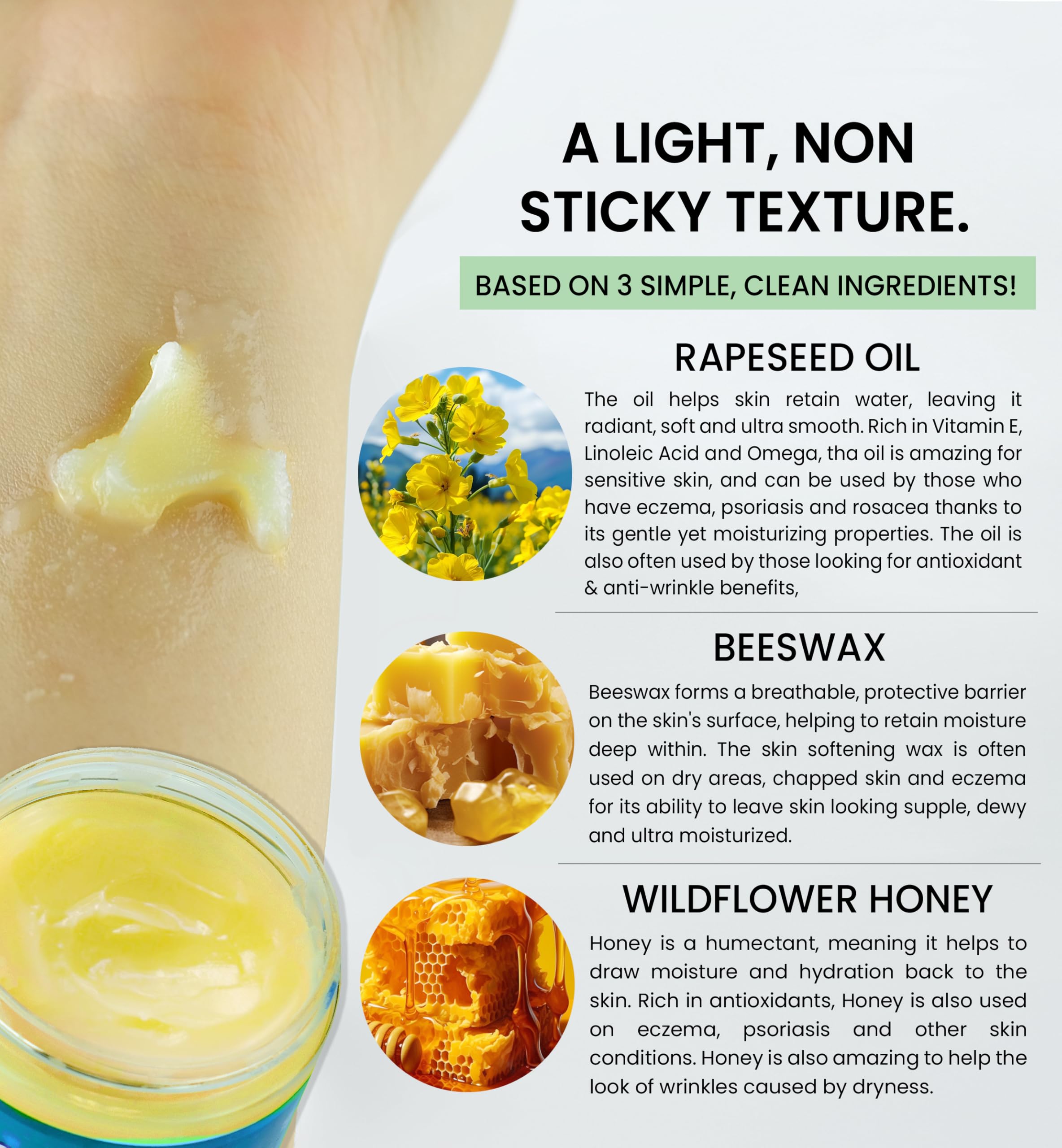 Beeseline Original Unpetroleum - 100% Natural & Hypoallergenic Alternative to Petroleum Jelly - Lips, Hands, Baby, Makeup Remover and More (2 Ounce)