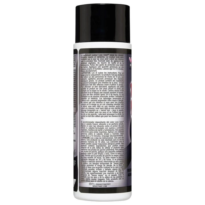 MANIC PANIC Cool-Toned Black Color Depositing Conditioner - Love Color Hair Conditioner Keeps Hair Vibrant, Nourished & Refreshed - Formulated with Shea Butter & Quinoa - Black Kat (8oz)