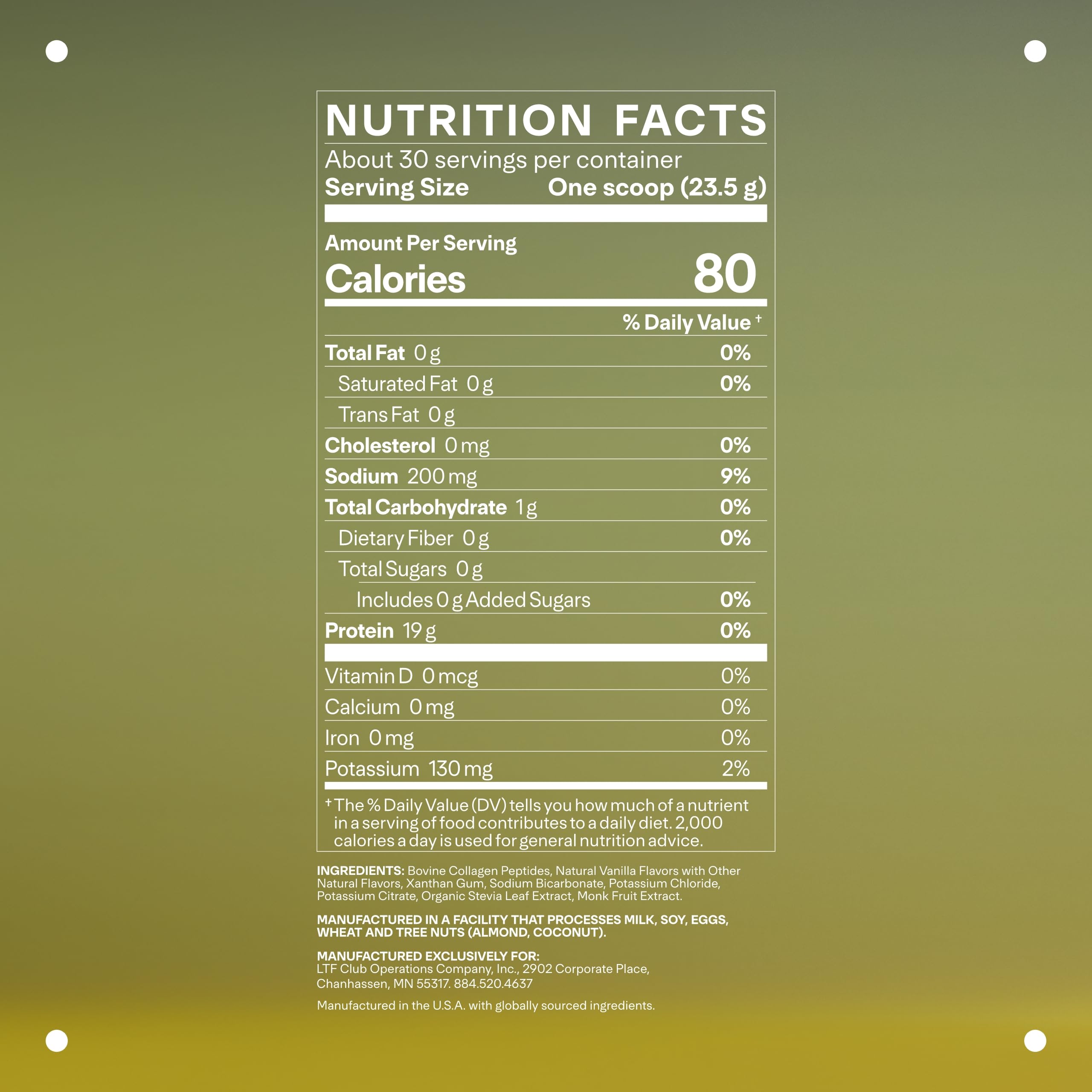 LTH Prime Collagen Peptides - Premium Collagen Powder for Digestive Health - Supports Healthy Joints, Hair, Nails & Skin - Hydrolyzed Collagen from Grass-Fed Cows - Vanilla - 30 Servings