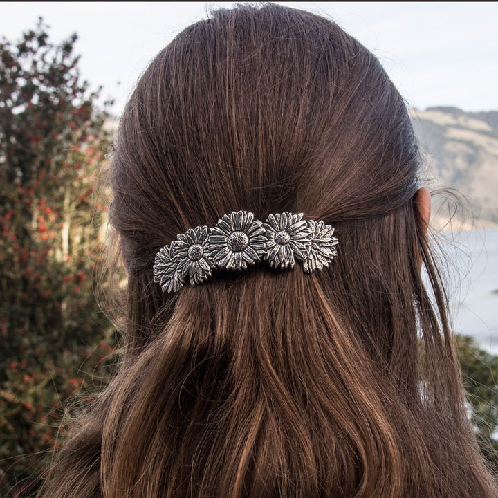 Hair Clip | Barrette | Daisies | Handmade in the USA by Oberon Design