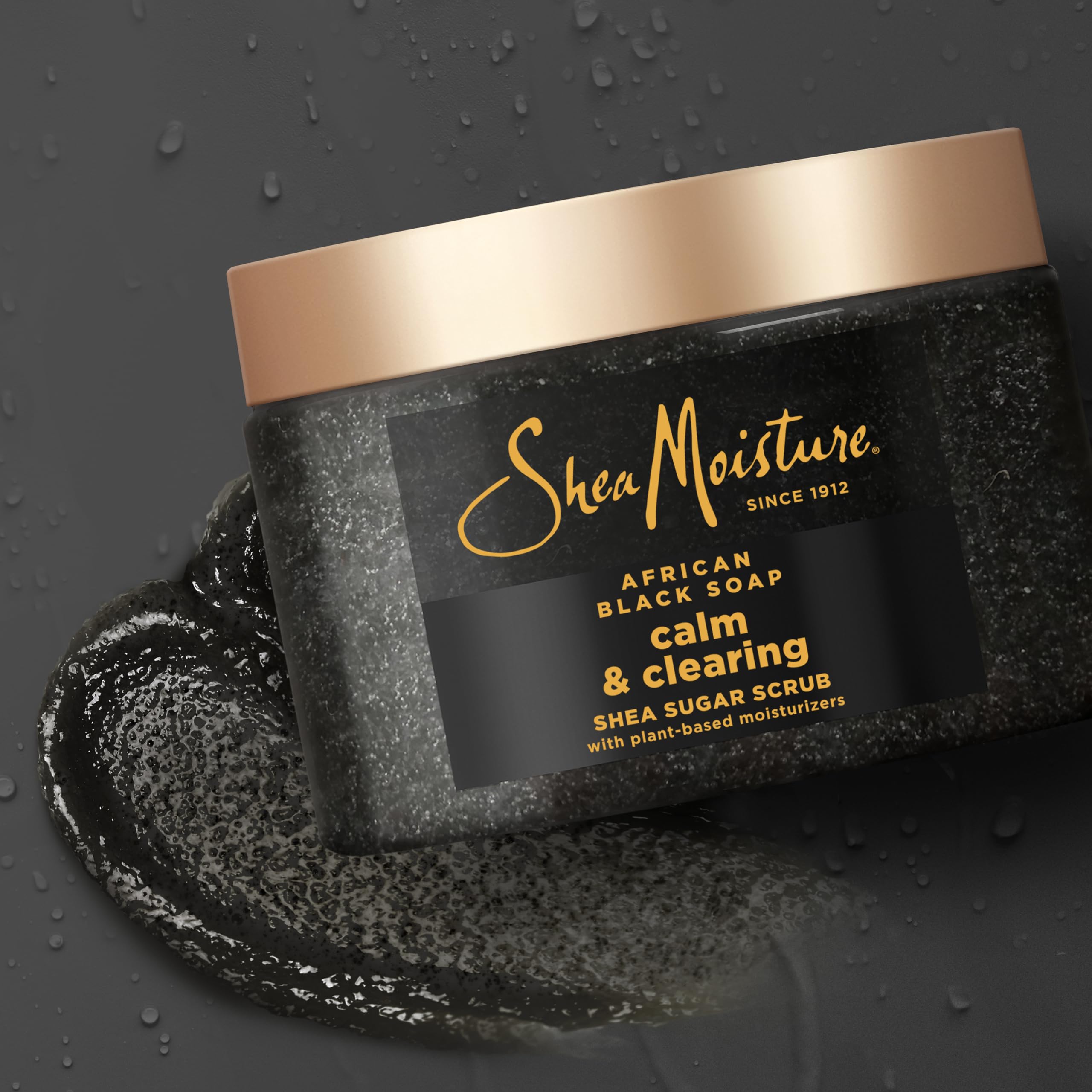 SheaMoisture Sugar Body Scrub African Black Soap for healthy, glowing skin African black soap with 24h shea moisture nutrients 12 oz