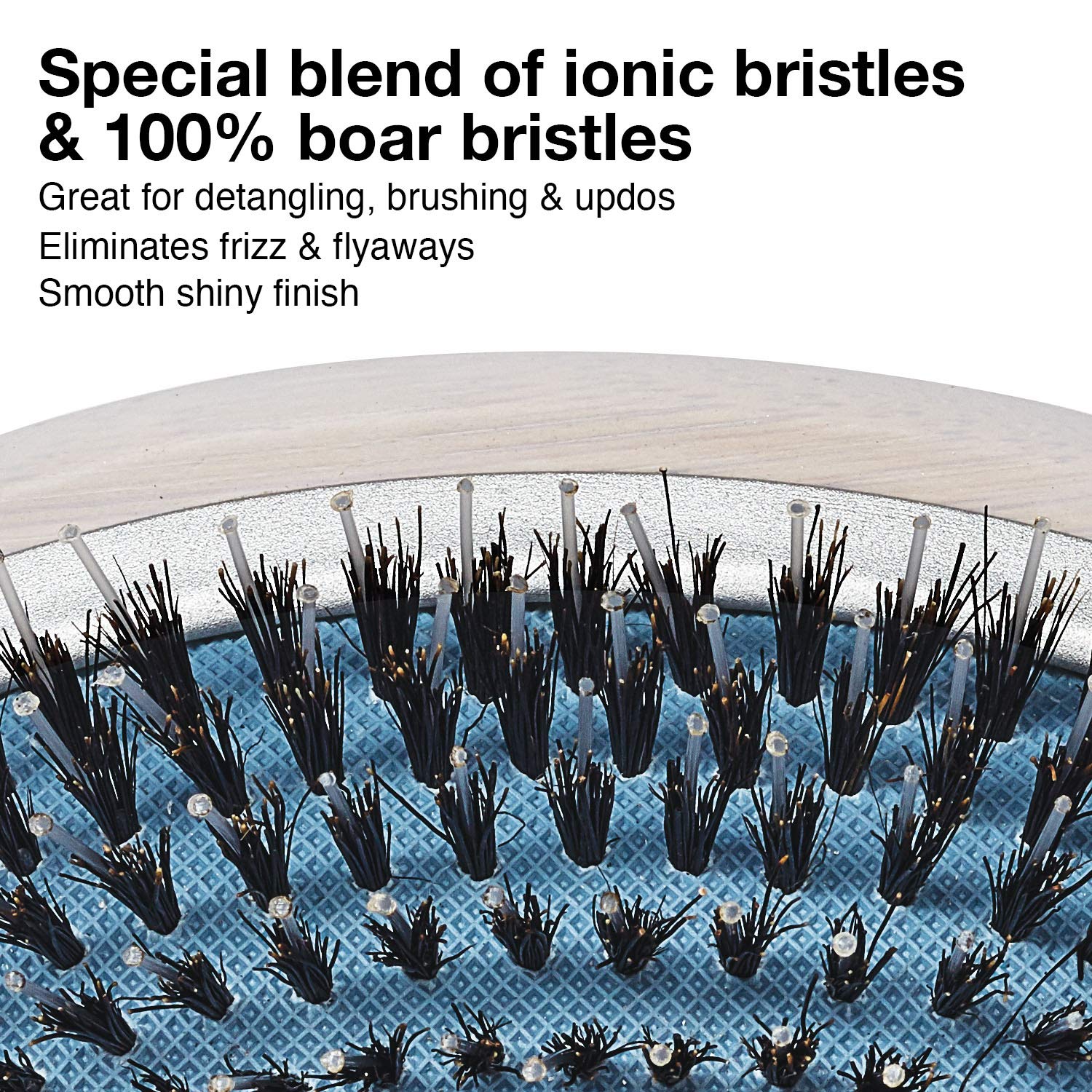 Olivia Garden EcoHair Paddle Bamboo Hair Brush, EH-CO, Combo