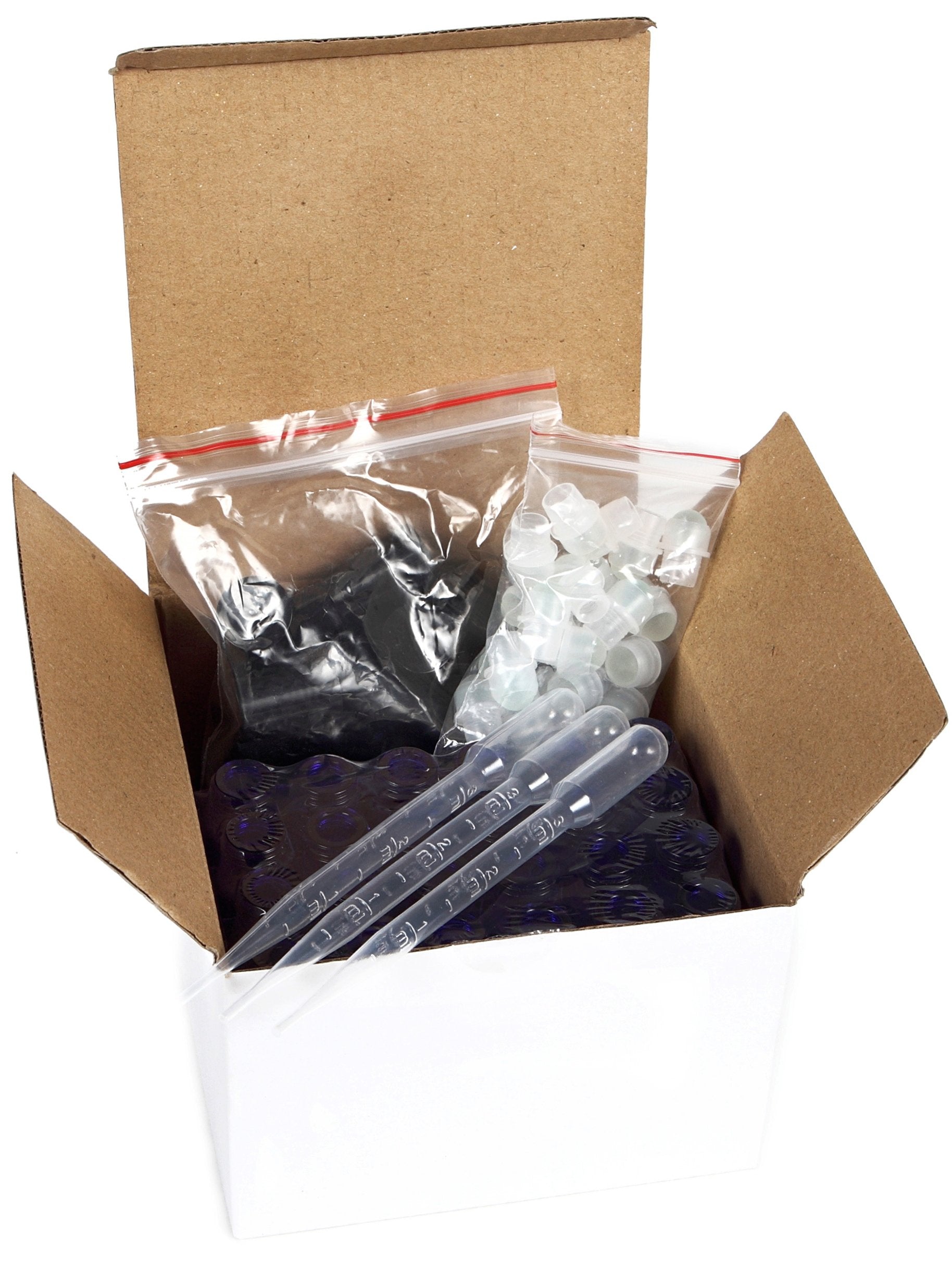 24, Cobalt Blue, 10 ml Glass Roll On Bottles with 3 - 3 ml Dropper's